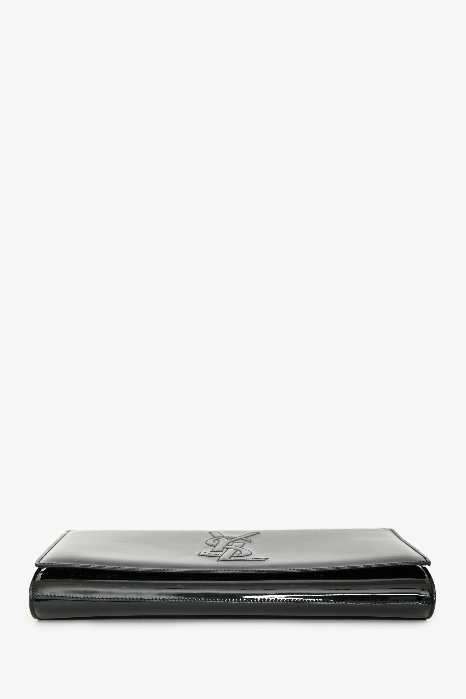 Saint Laurent Black Patent 'Belle de Jour' Clutch - Image 5