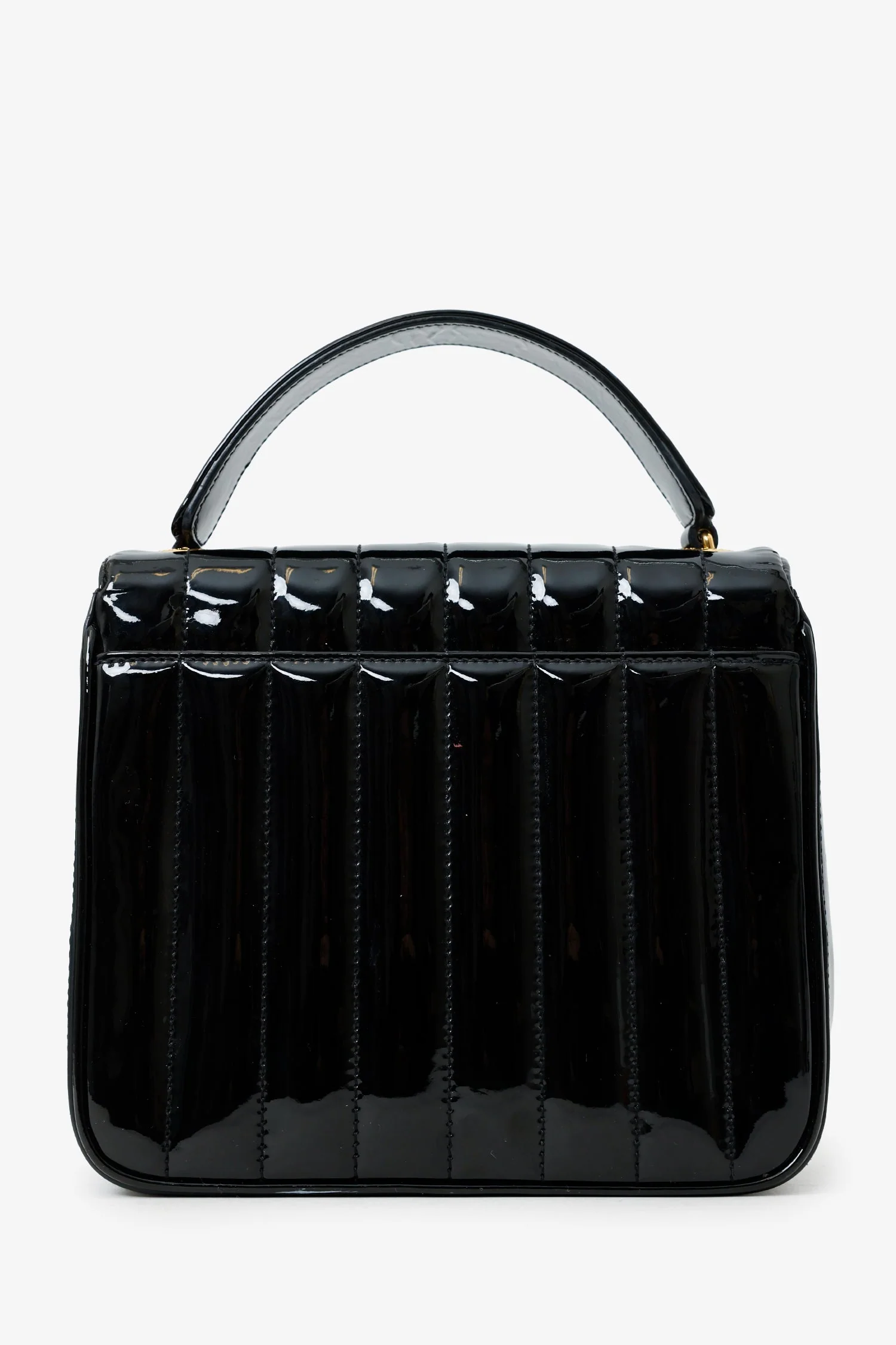 Saint Laurent Black Patent Leather Large Vicky Crossbody - Image 2