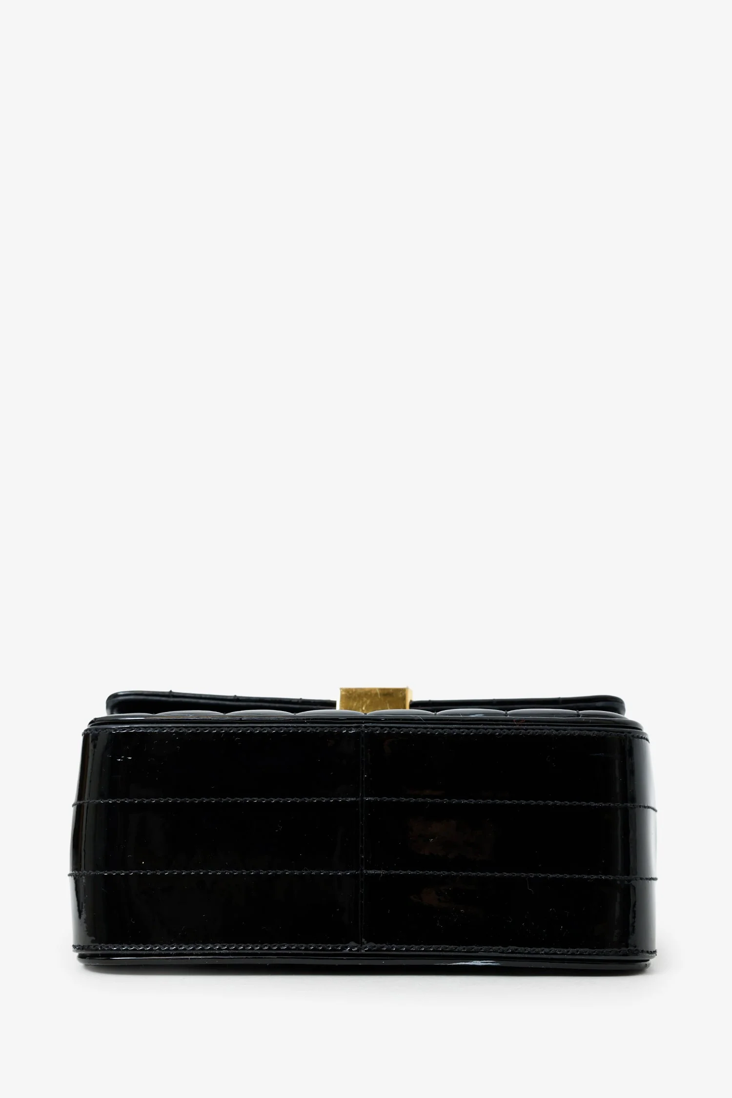 Saint Laurent Black Patent Leather Large Vicky Crossbody - Image 5