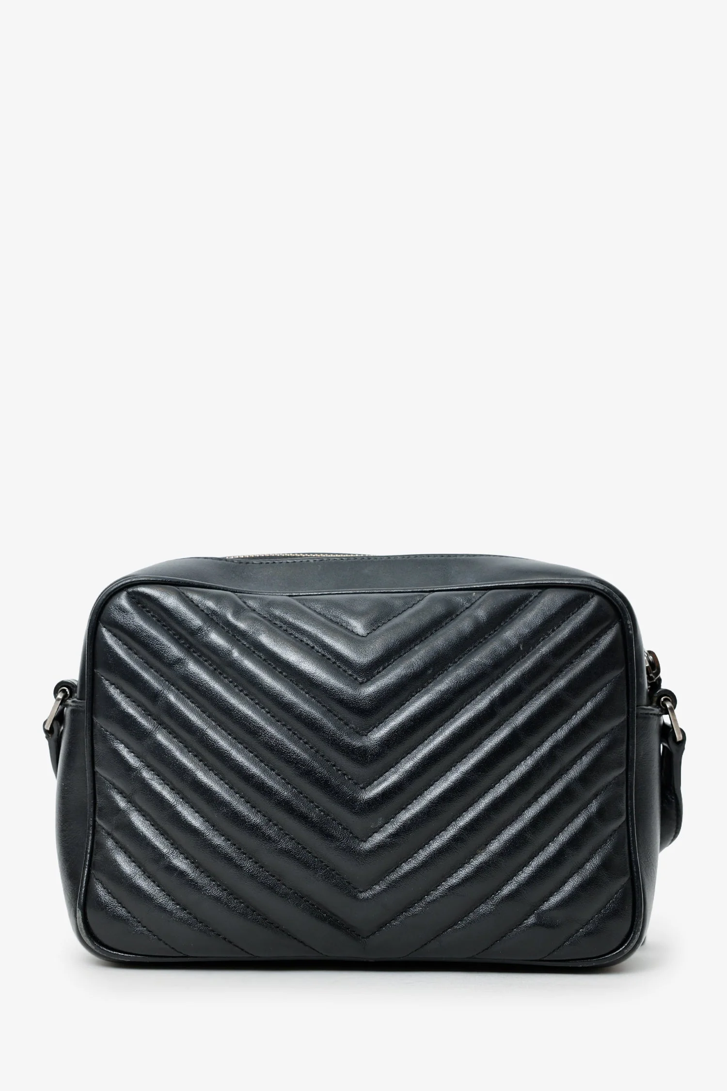 Saint Laurent Black Quilted Leather Lou Crossbody Bag - Image 2