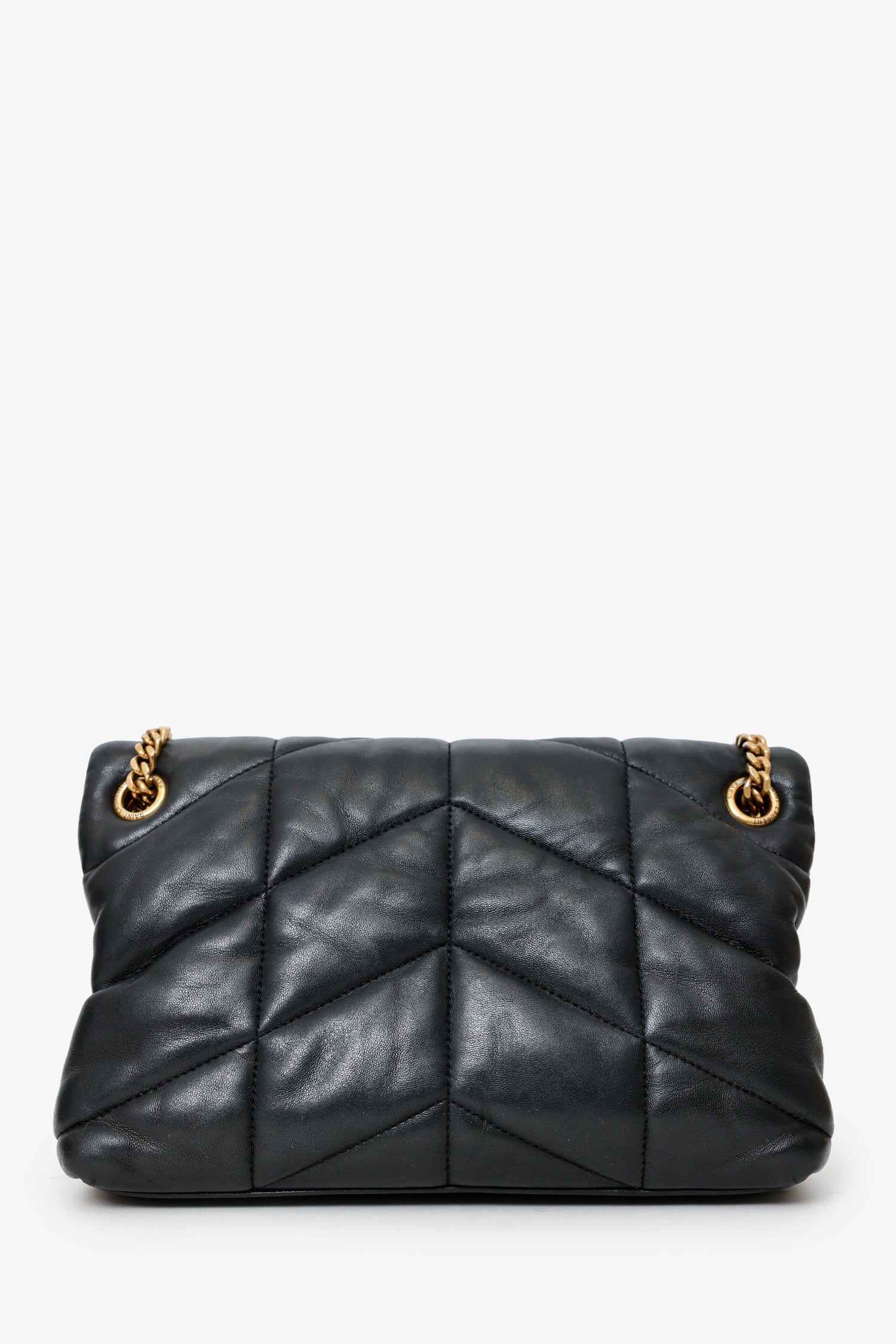 Saint Laurent Black Quilted Leather Small LouLou Puffer Shoulder Bag - Image 3