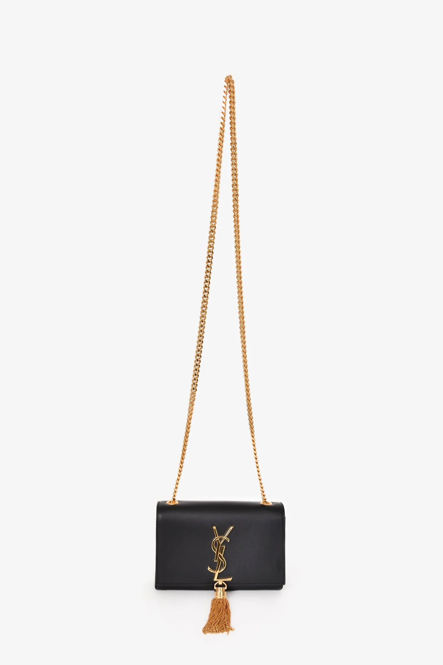 Saint Laurent Black Small Kate Chain Tassel Crossbody - Image 7
