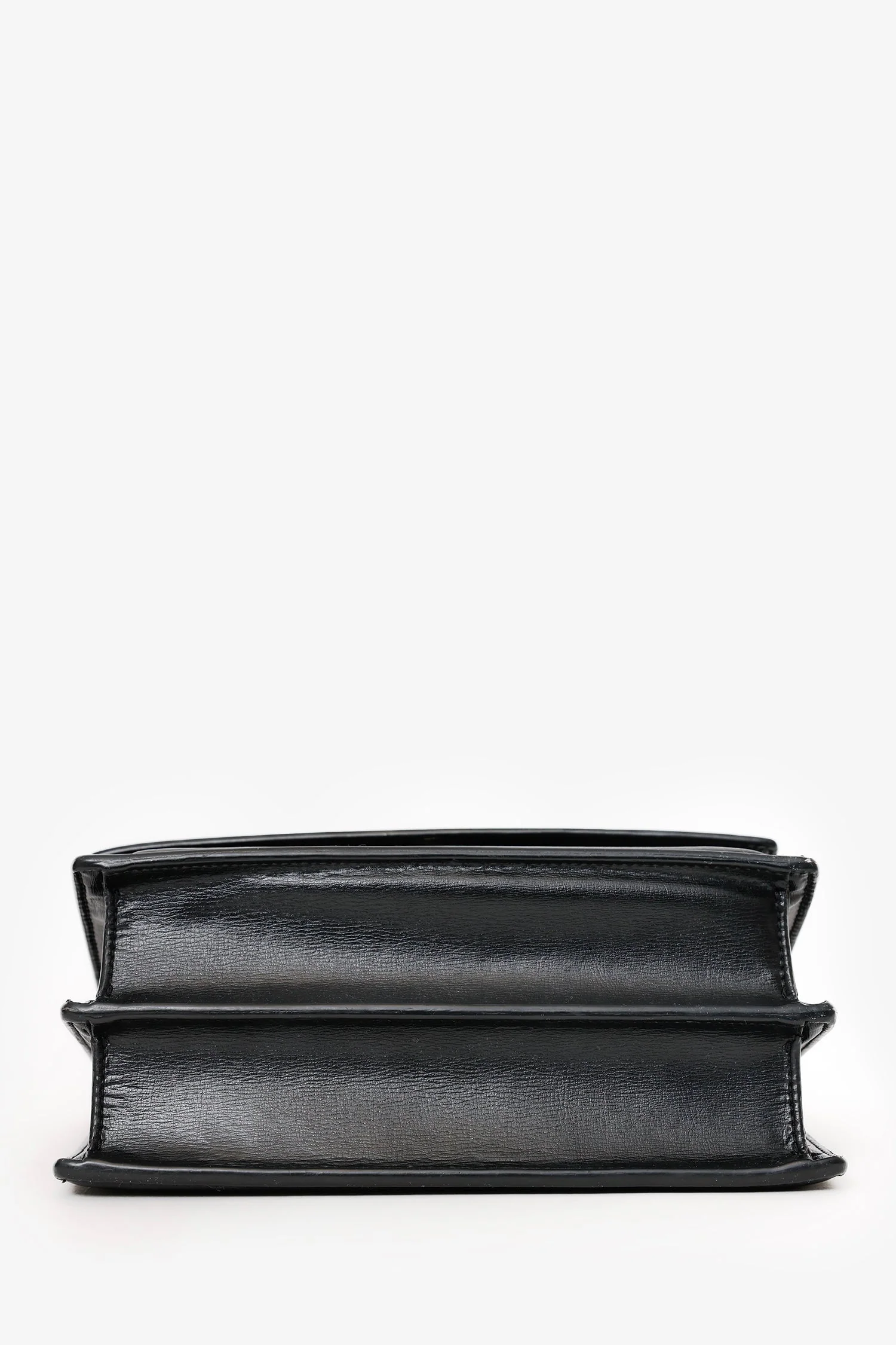 Saint Laurent Black Smooth Leather Medium 'Sunset' Shoulder Bag - Image 5