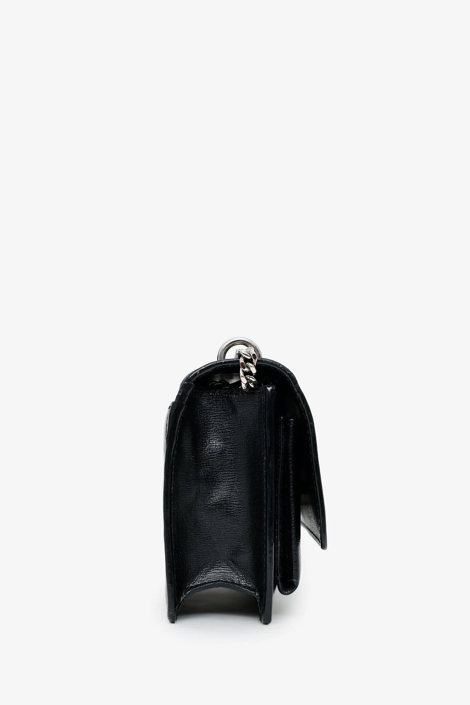 Saint Laurent Black Smooth Leather Mini 'Sunset' Shoulder Bag - Image 3