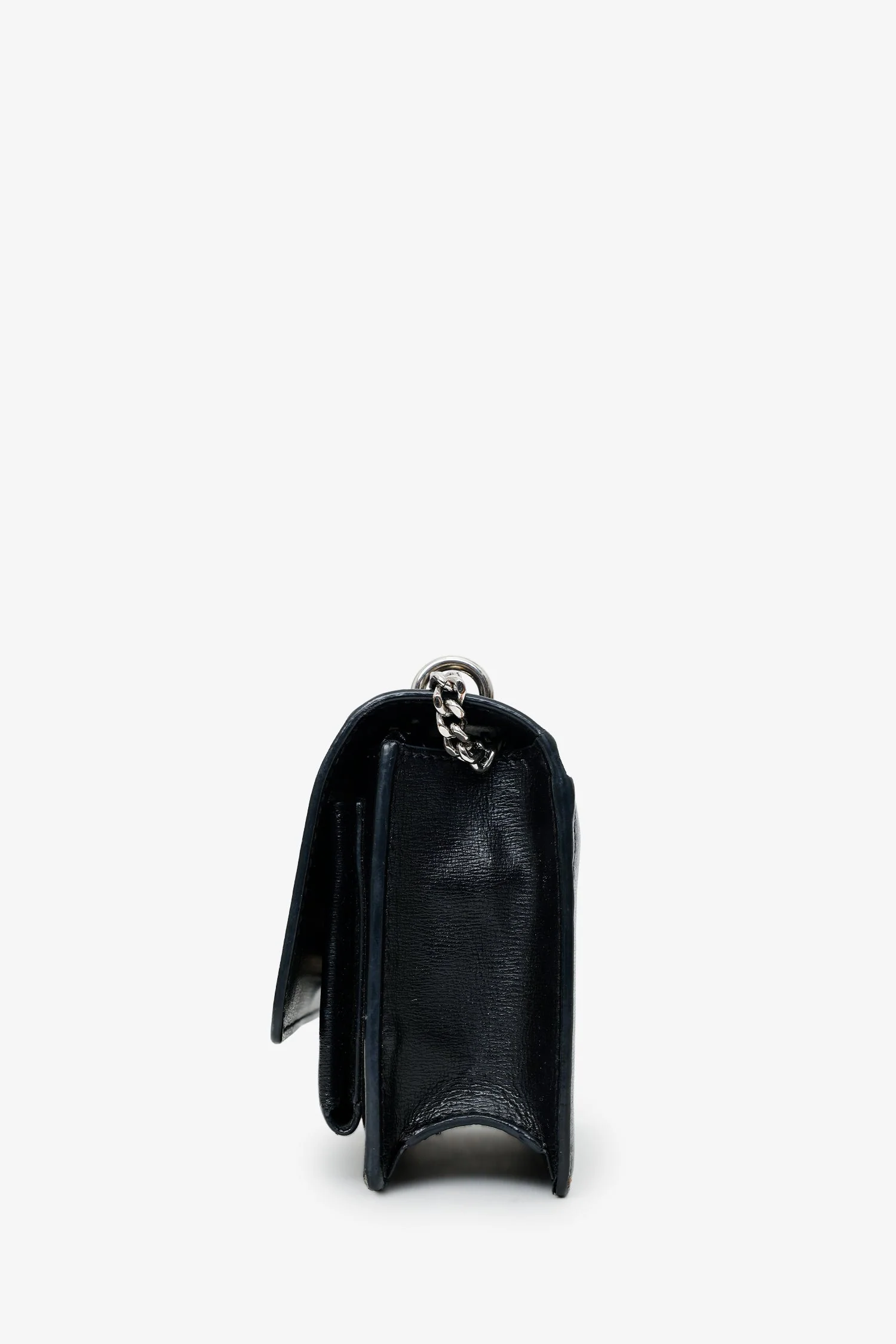 Saint Laurent Black Smooth Leather Mini 'Sunset' Shoulder Bag - Image 4