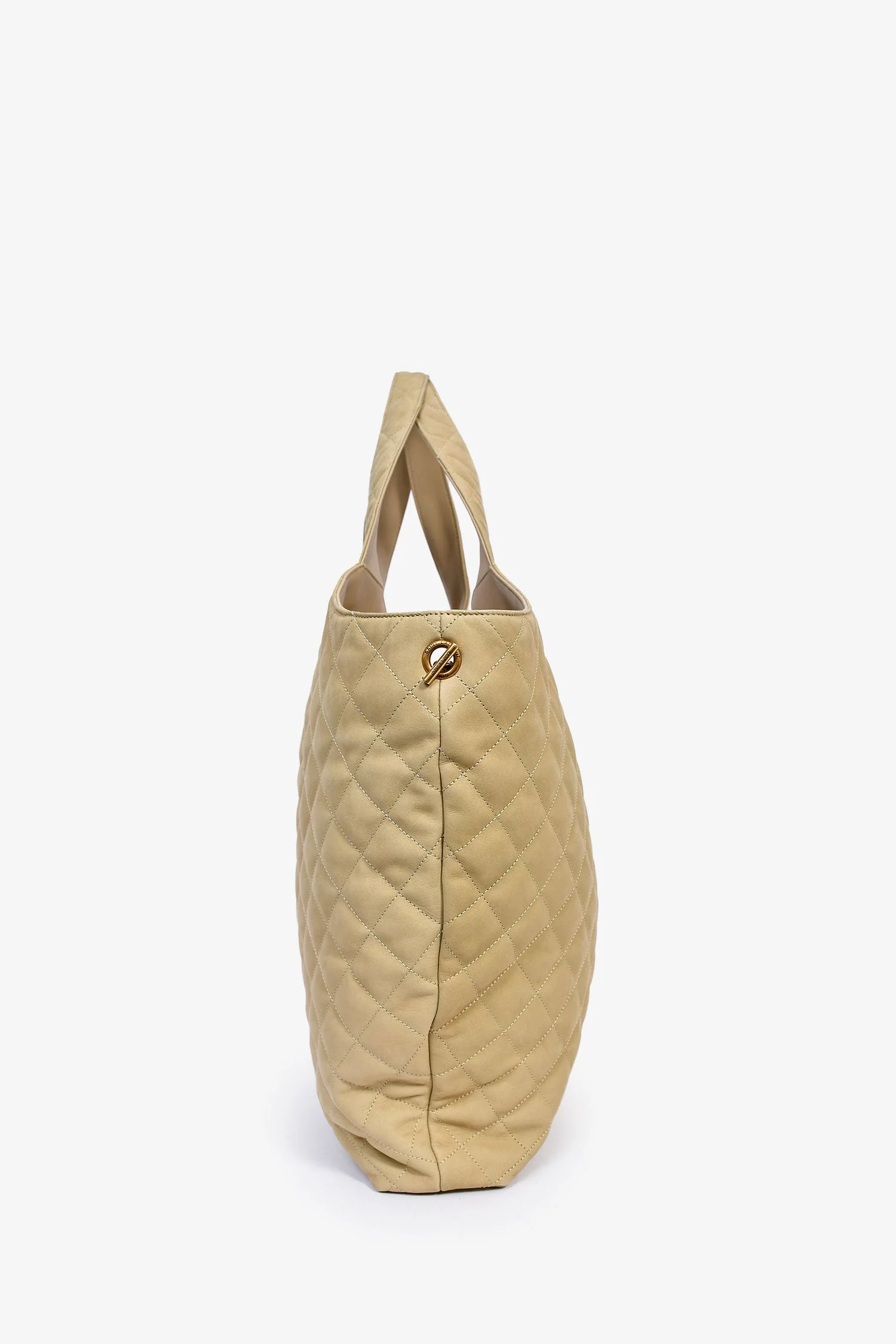Saint Laurent Brown Leather Logo 'Icare' Maxi Tote Bag - Image 4