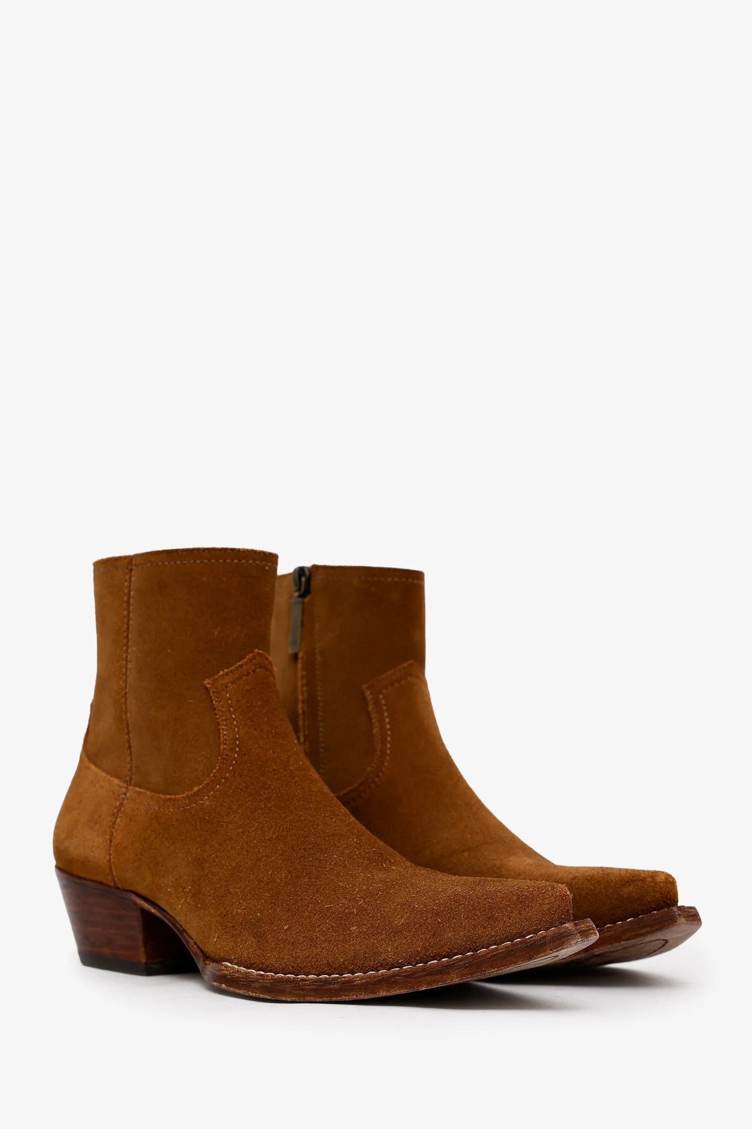 Saint Laurent Brown Suede Lukas Boots Size 39 - Image 2