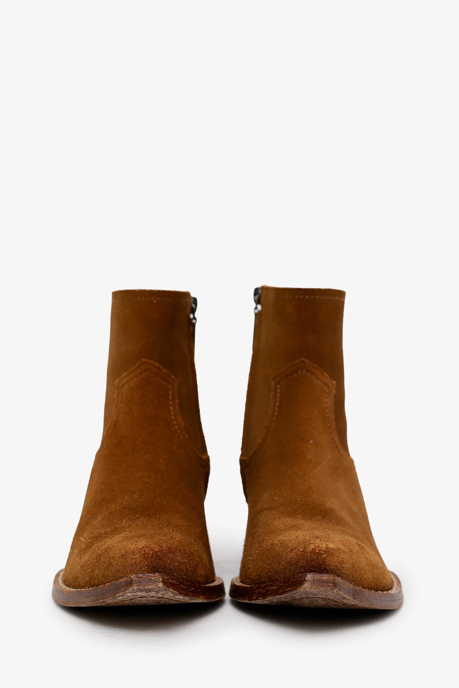 Saint Laurent Brown Suede Lukas Boots Size 39 - Image 3