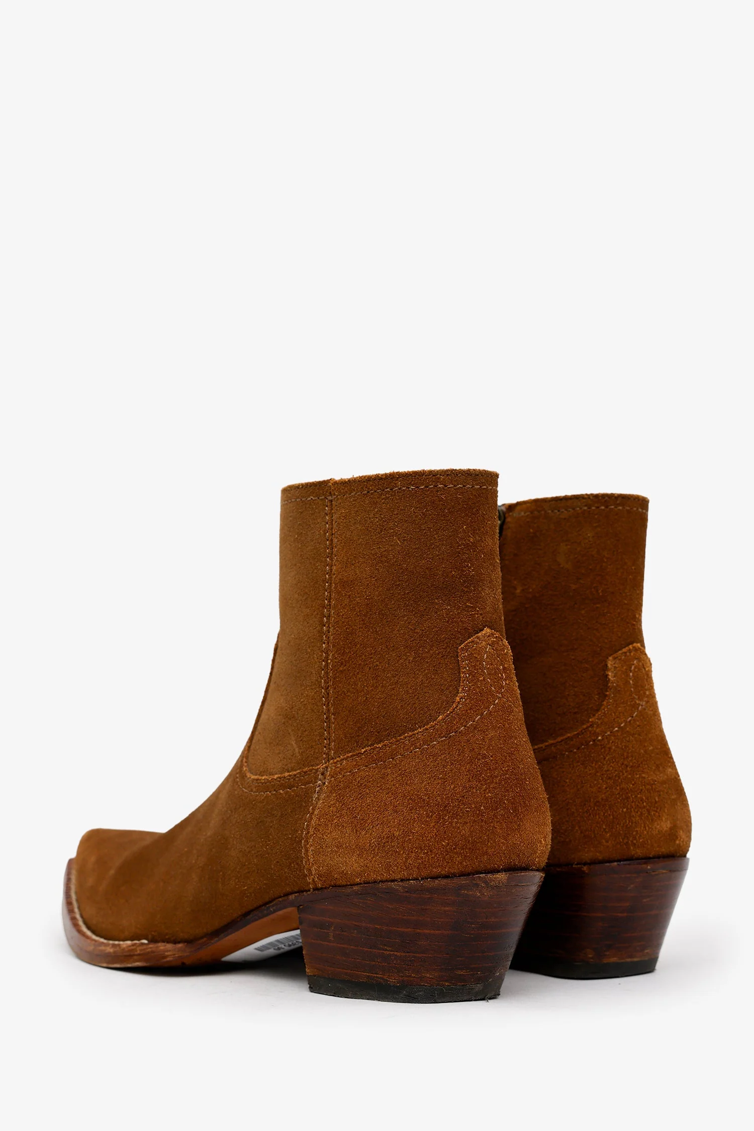 Saint Laurent Brown Suede Lukas Boots Size 39 - Image 4