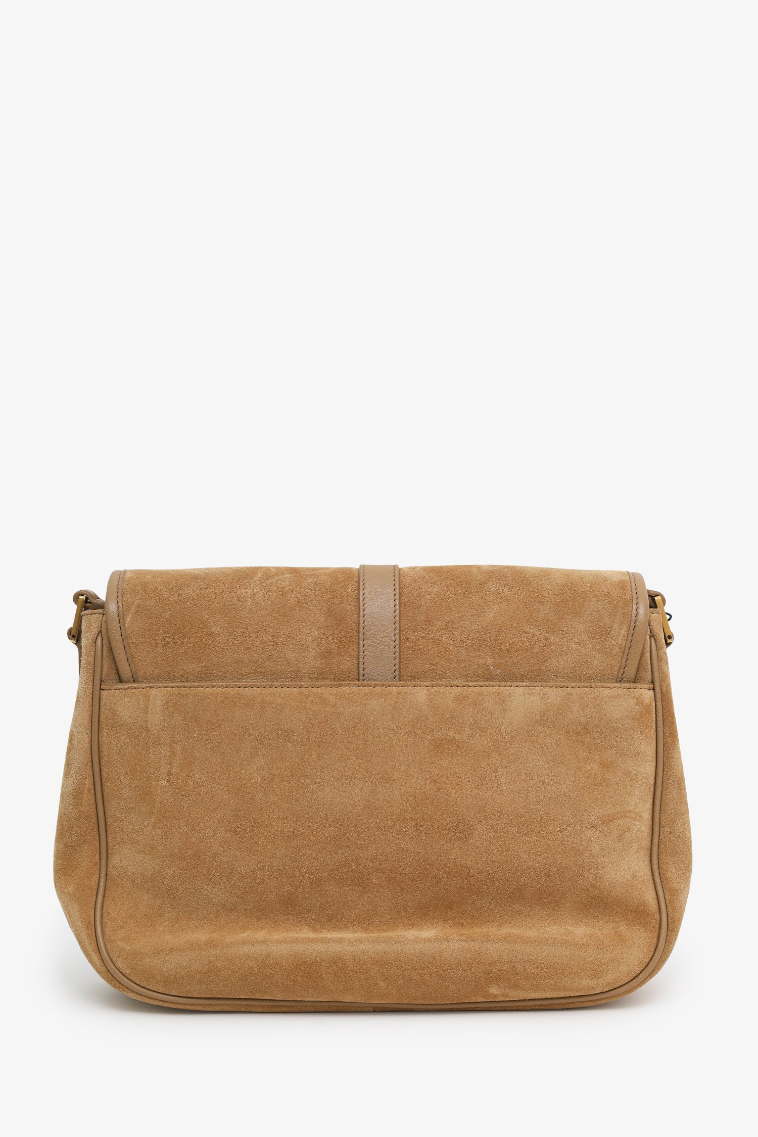 Saint Laurent Brown Suede Small Sorbonne Shoulder Bag - Image 2