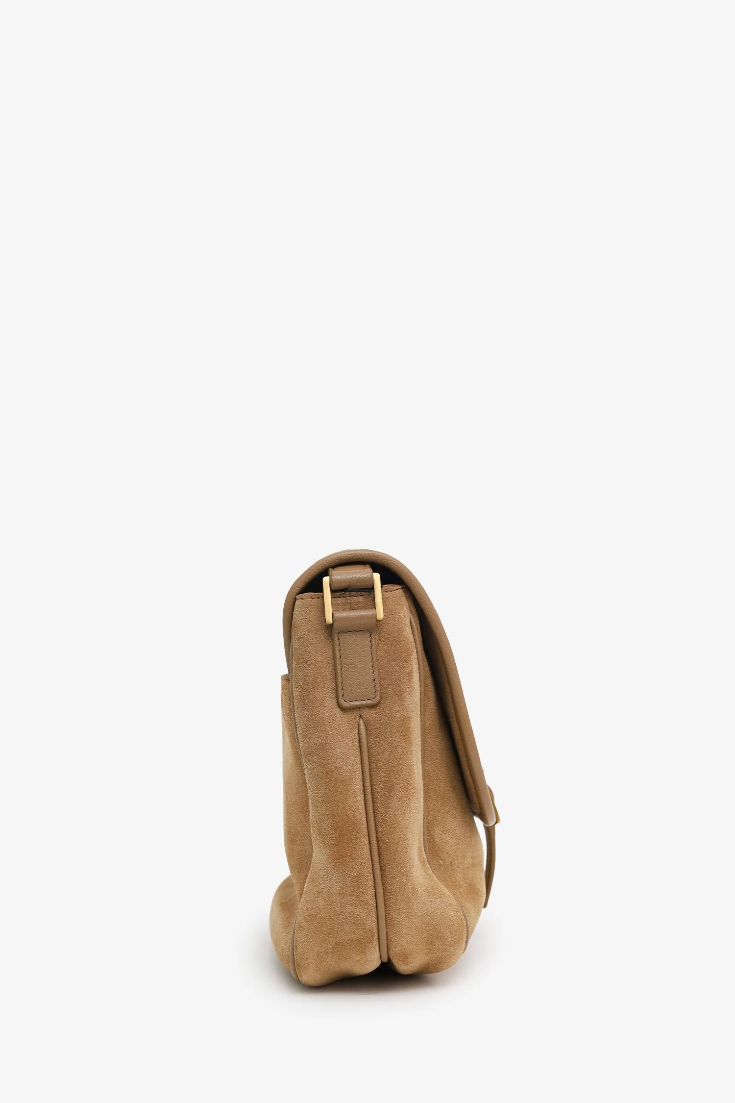 Saint Laurent Brown Suede Small Sorbonne Shoulder Bag - Image 3