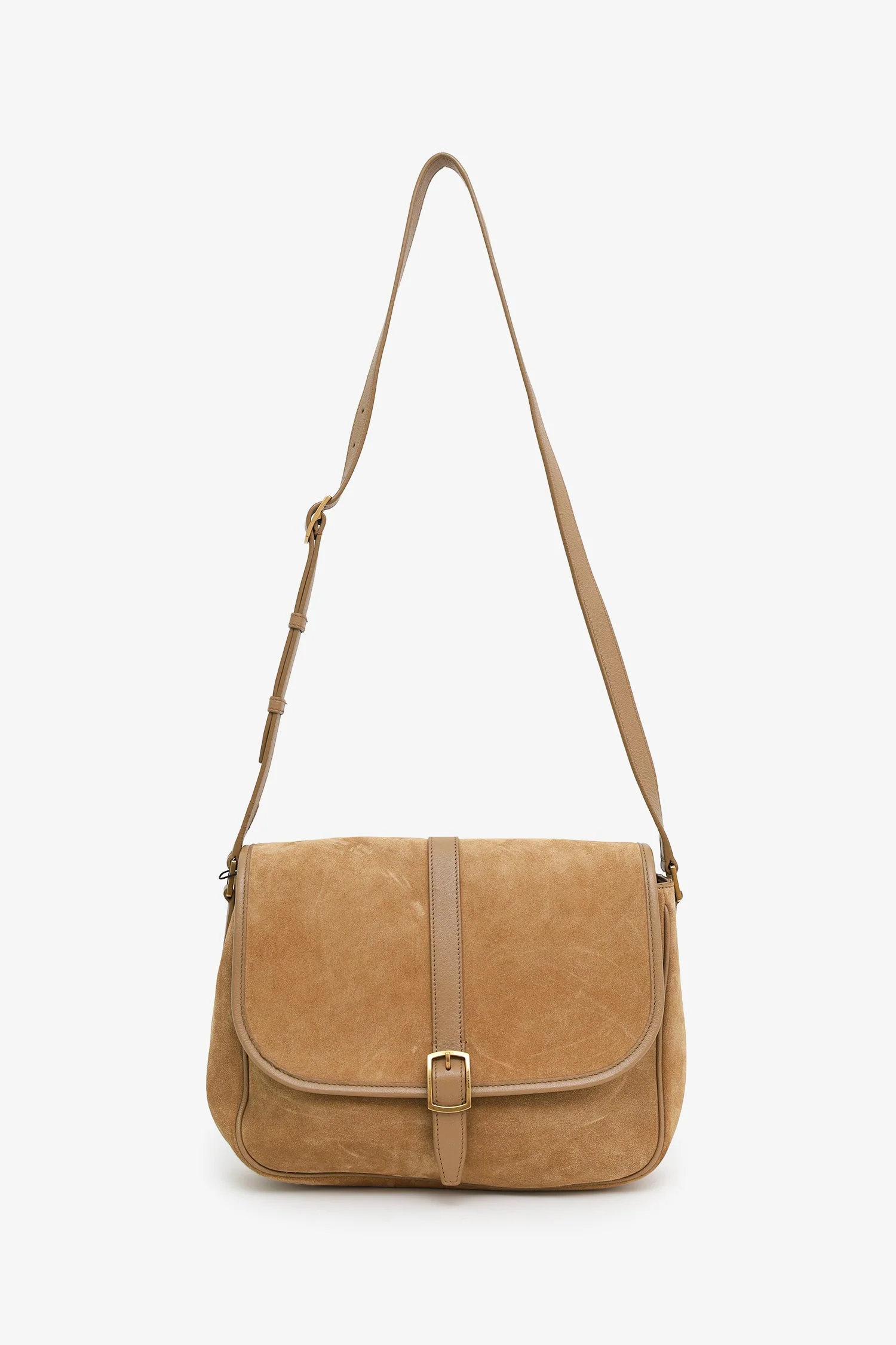 Saint Laurent Brown Suede Small Sorbonne Shoulder Bag - Image 6