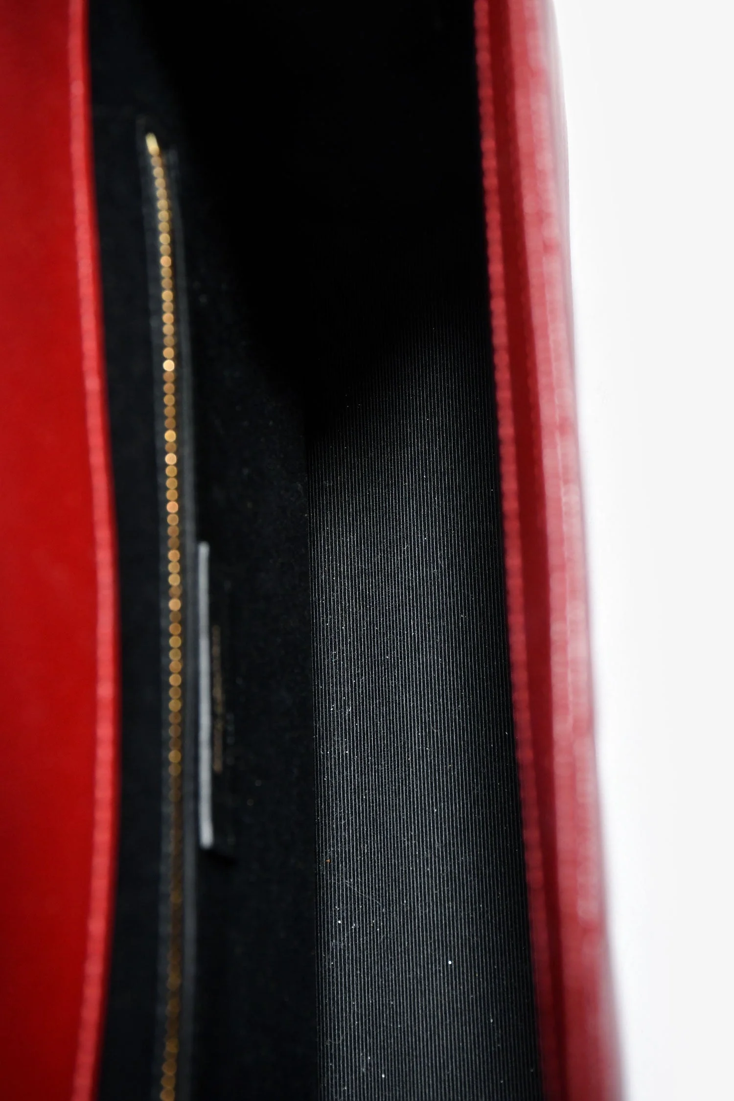Saint Laurent Burgundy Chevron Leather Envelope Large Chain Shoulder Bag - Image 6