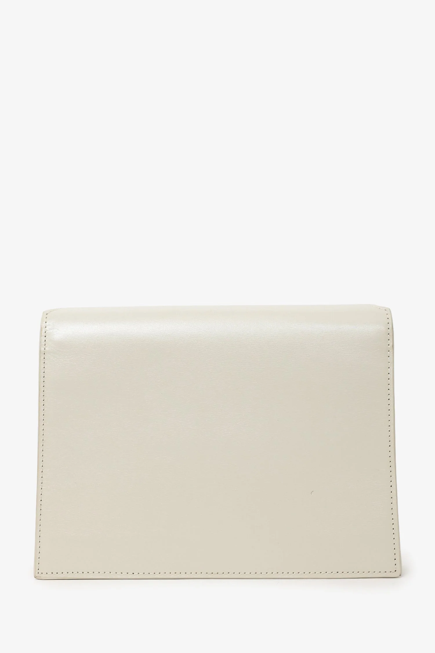 Saint Laurent Cream Smooth Leather Medium 'Cassandra' Chain Bag - Image 2
