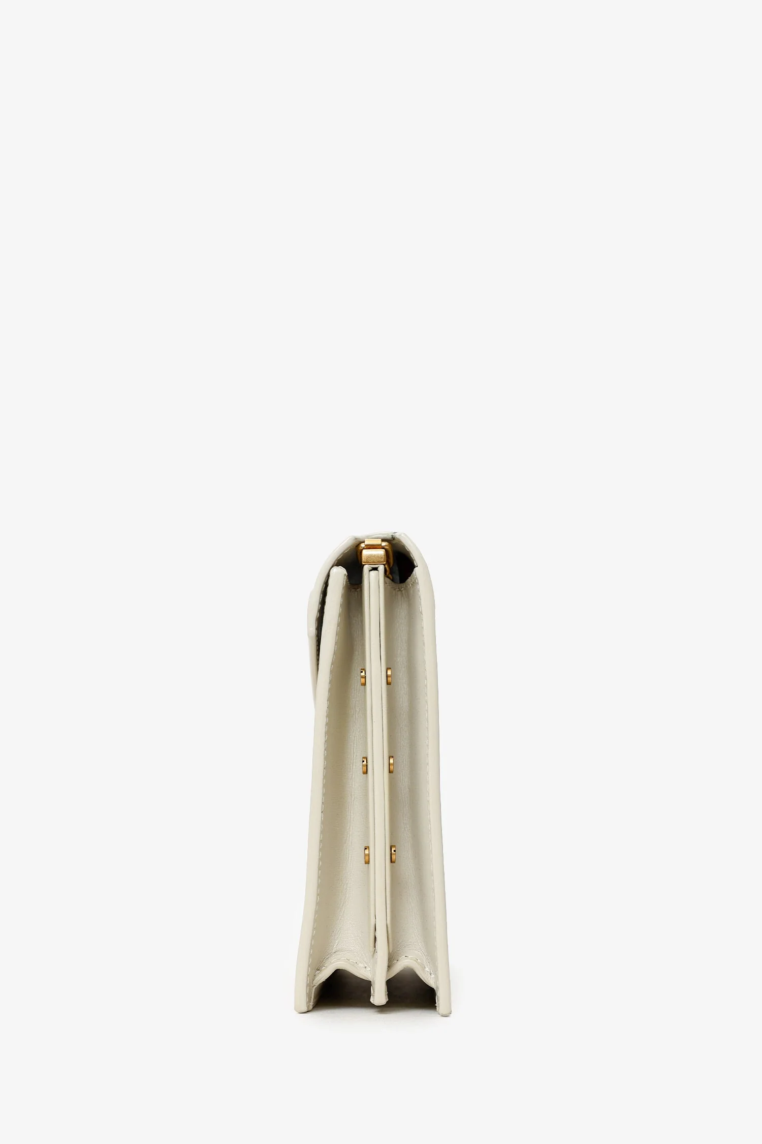 Saint Laurent Cream Smooth Leather Medium 'Cassandra' Chain Bag - Image 4