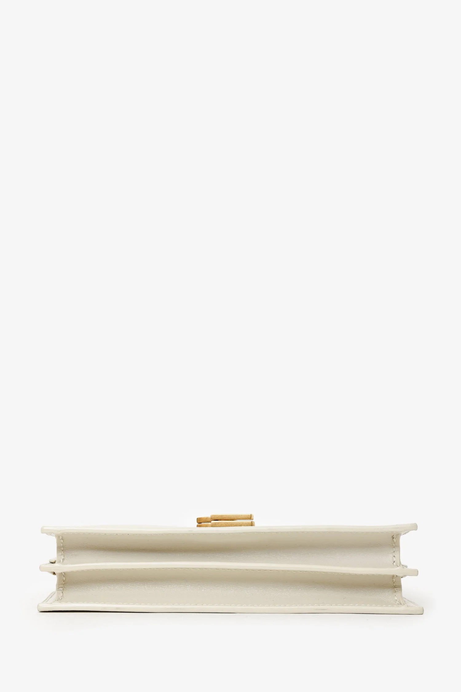 Saint Laurent Cream Smooth Leather Medium 'Cassandra' Chain Bag - Image 5