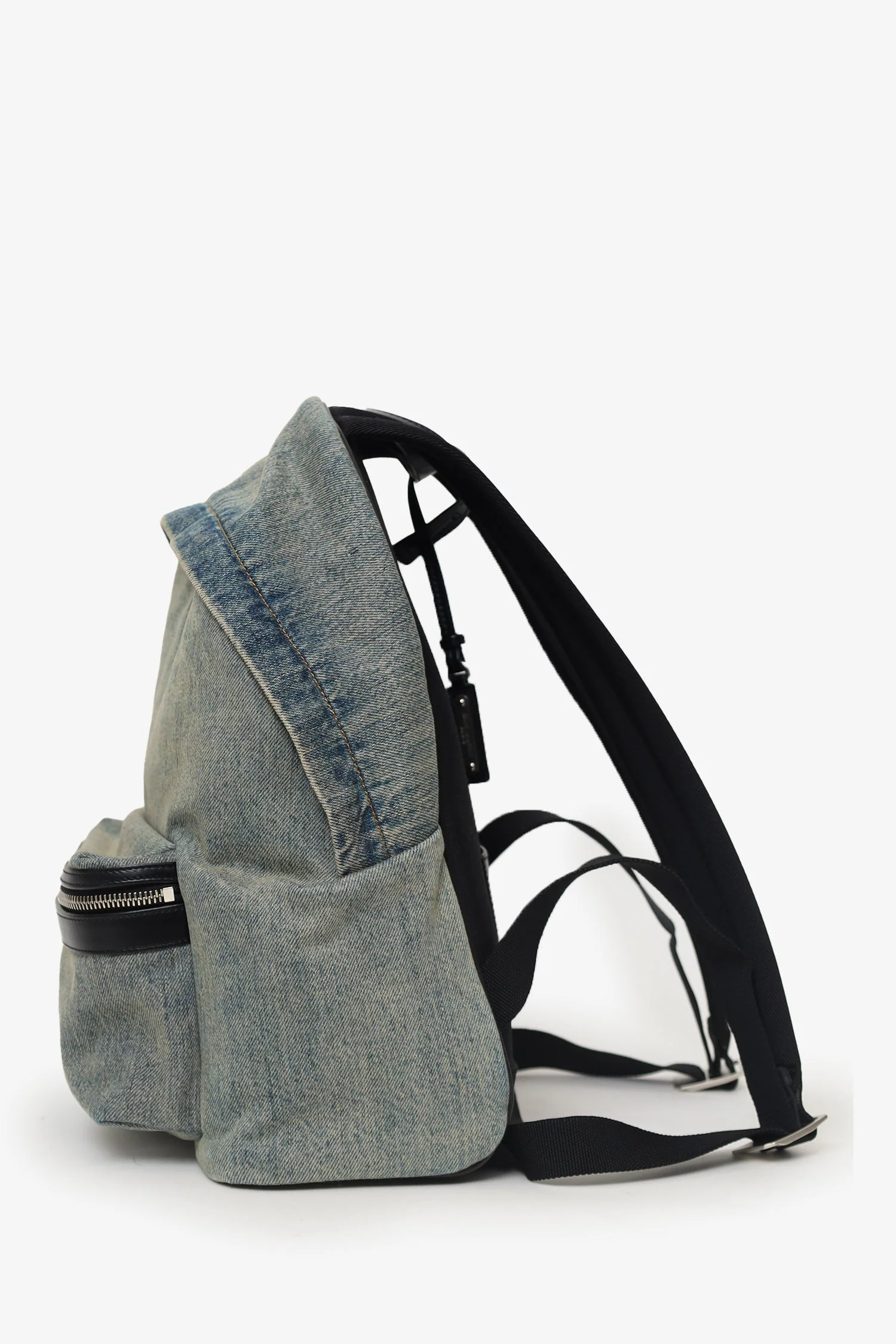 Saint Laurent Denim City Backpack - Image 5