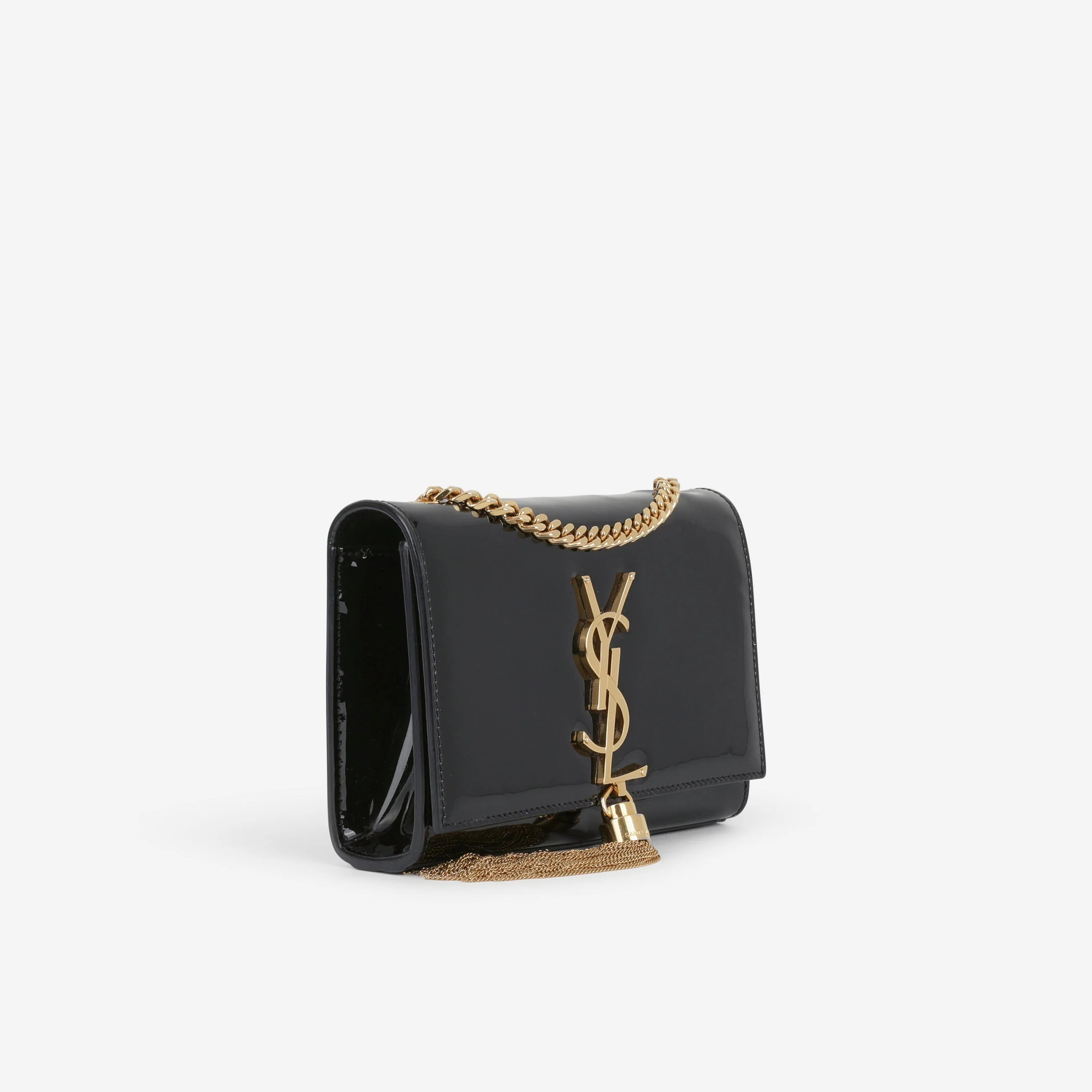 Saint Laurent Mini Kate Tassel - Black Patent | Gold Hardware - Image 2