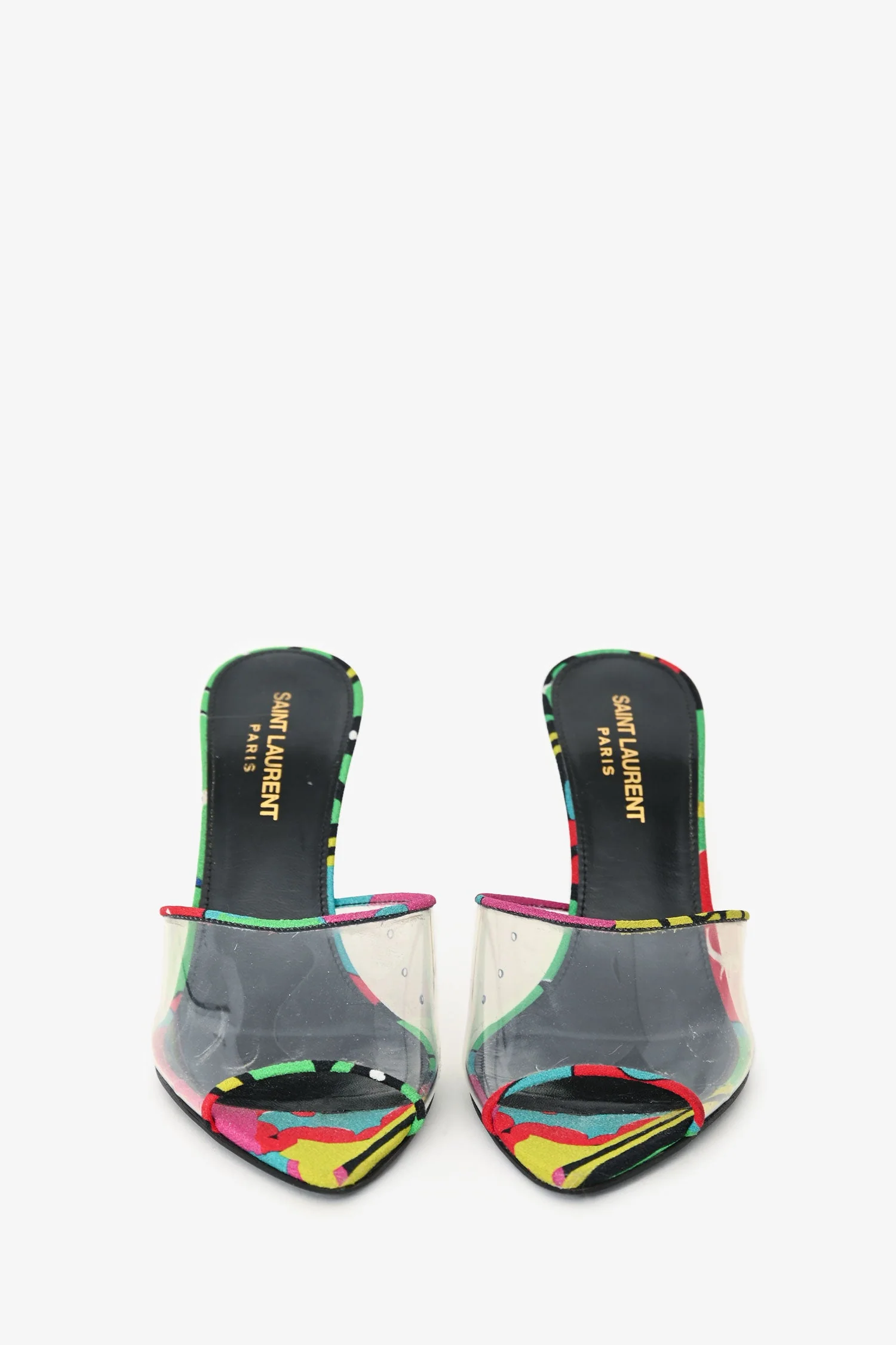Saint Laurent Multicolour PVC 'Lolita' Floral Print Sandals Size 36.5 - Image 3