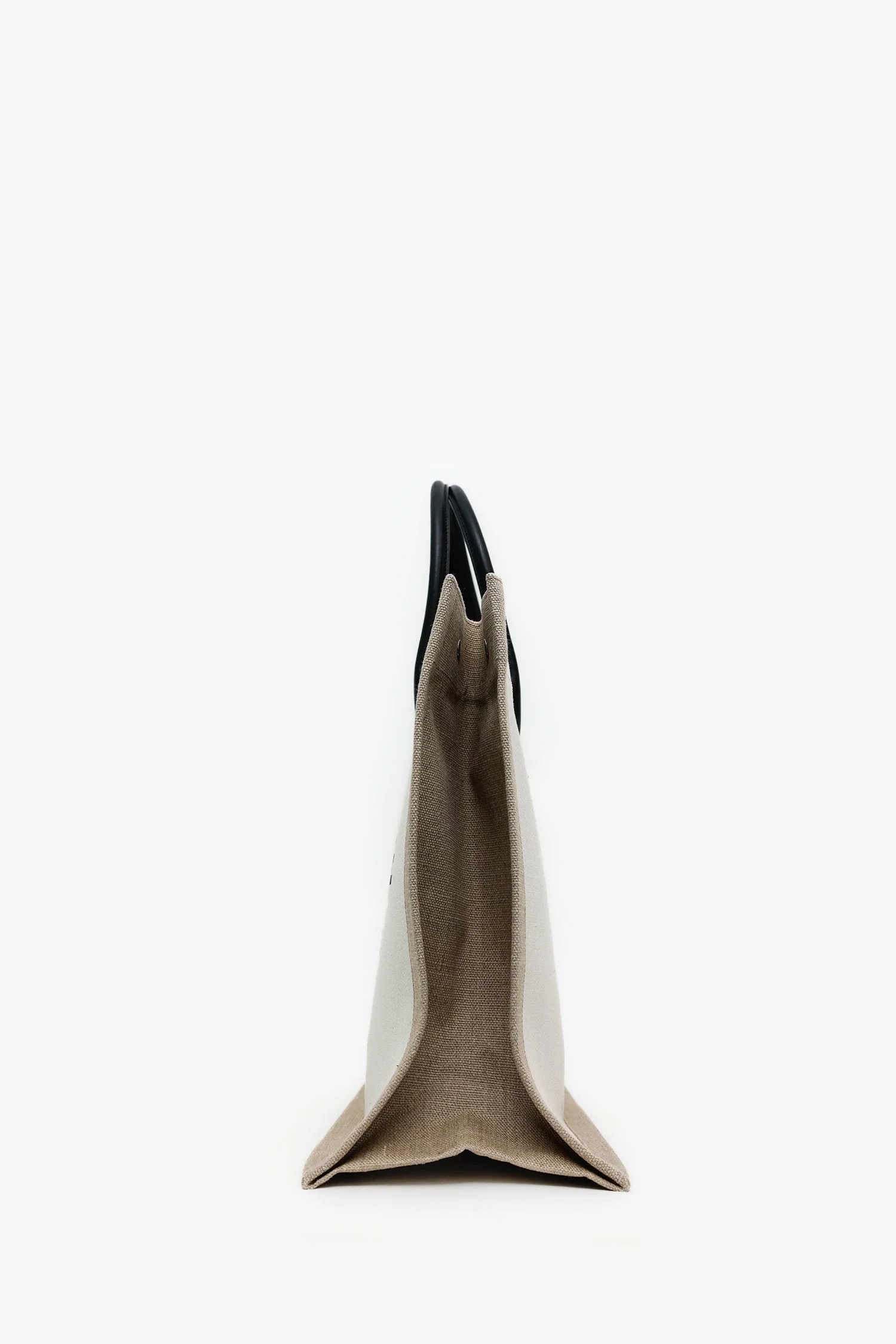 Saint Laurent Neutral Canvas Large Rive Gauche Canvas Tote - Image 4