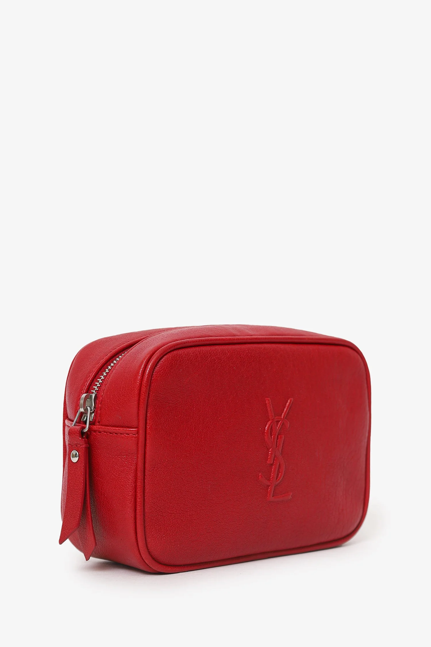 Saint Laurent Red Lambskin Monogram Lou Belt Bag - Image 2