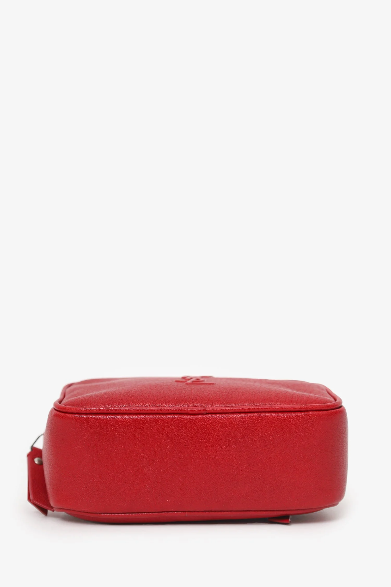 Saint Laurent Red Lambskin Monogram Lou Belt Bag - Image 6