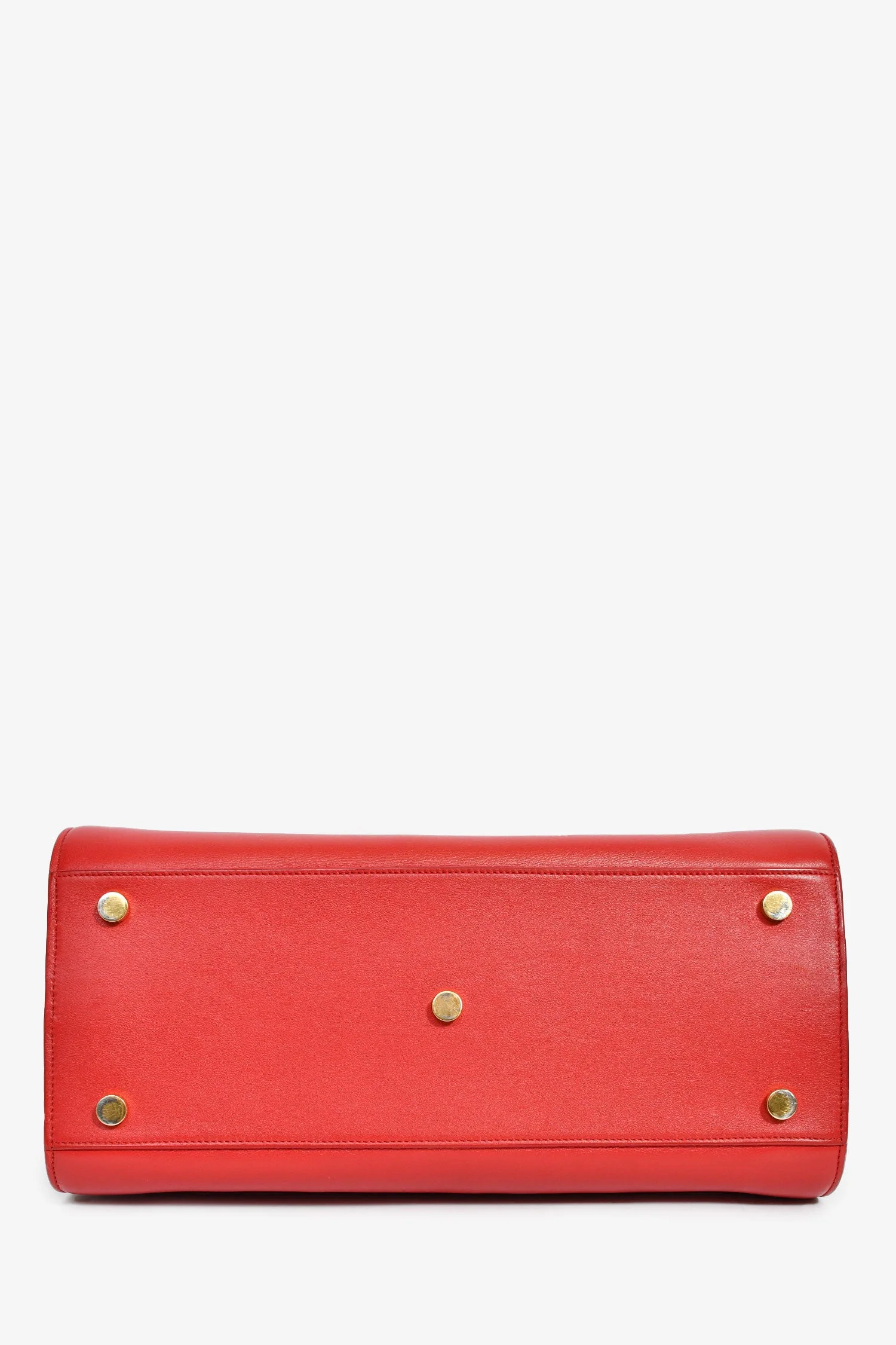 Saint Laurent Red Leather Small Sac De Jour with Strap - Image 5