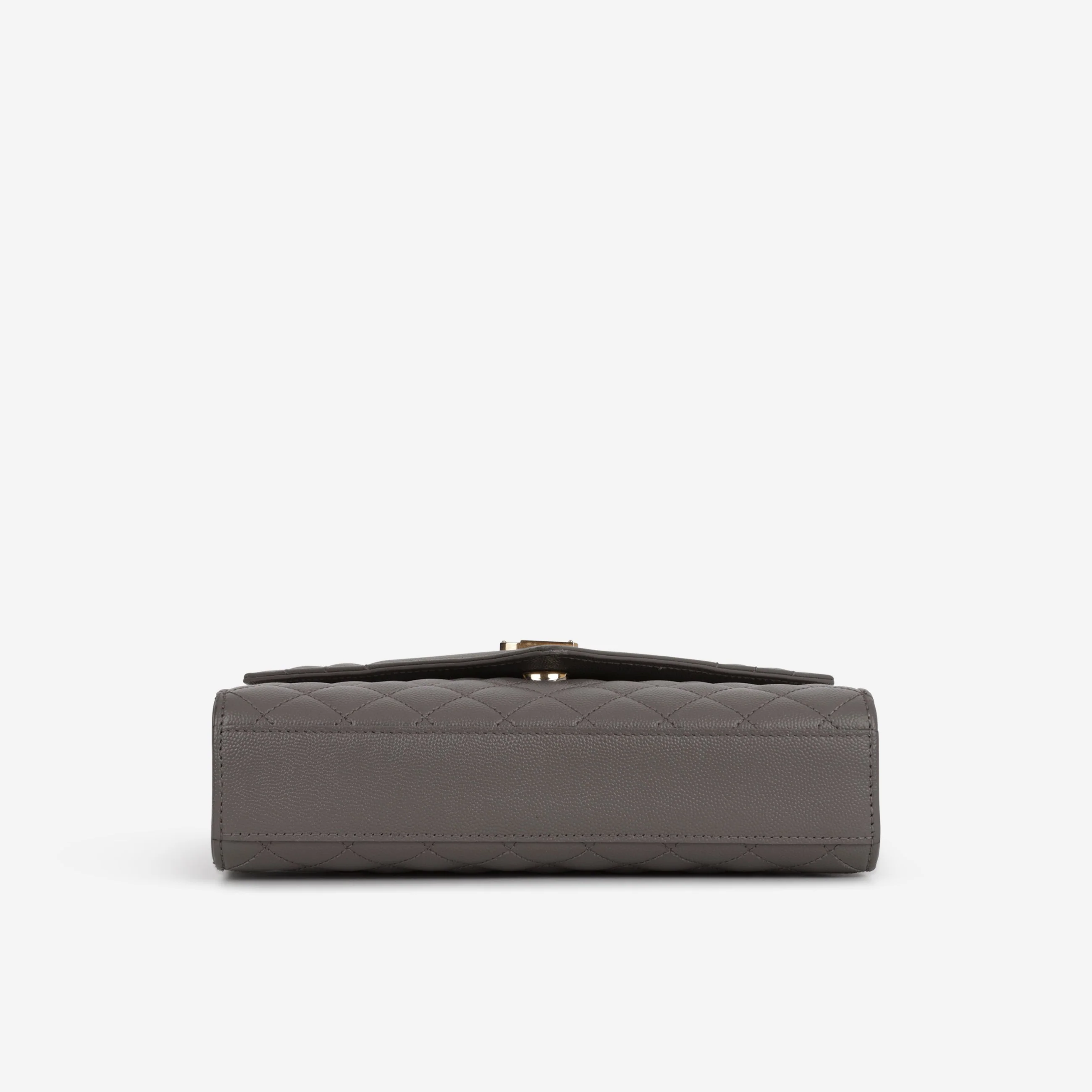 Saint Laurent Medium Envelope - Grey Grained | Gold Hardware - Image 4