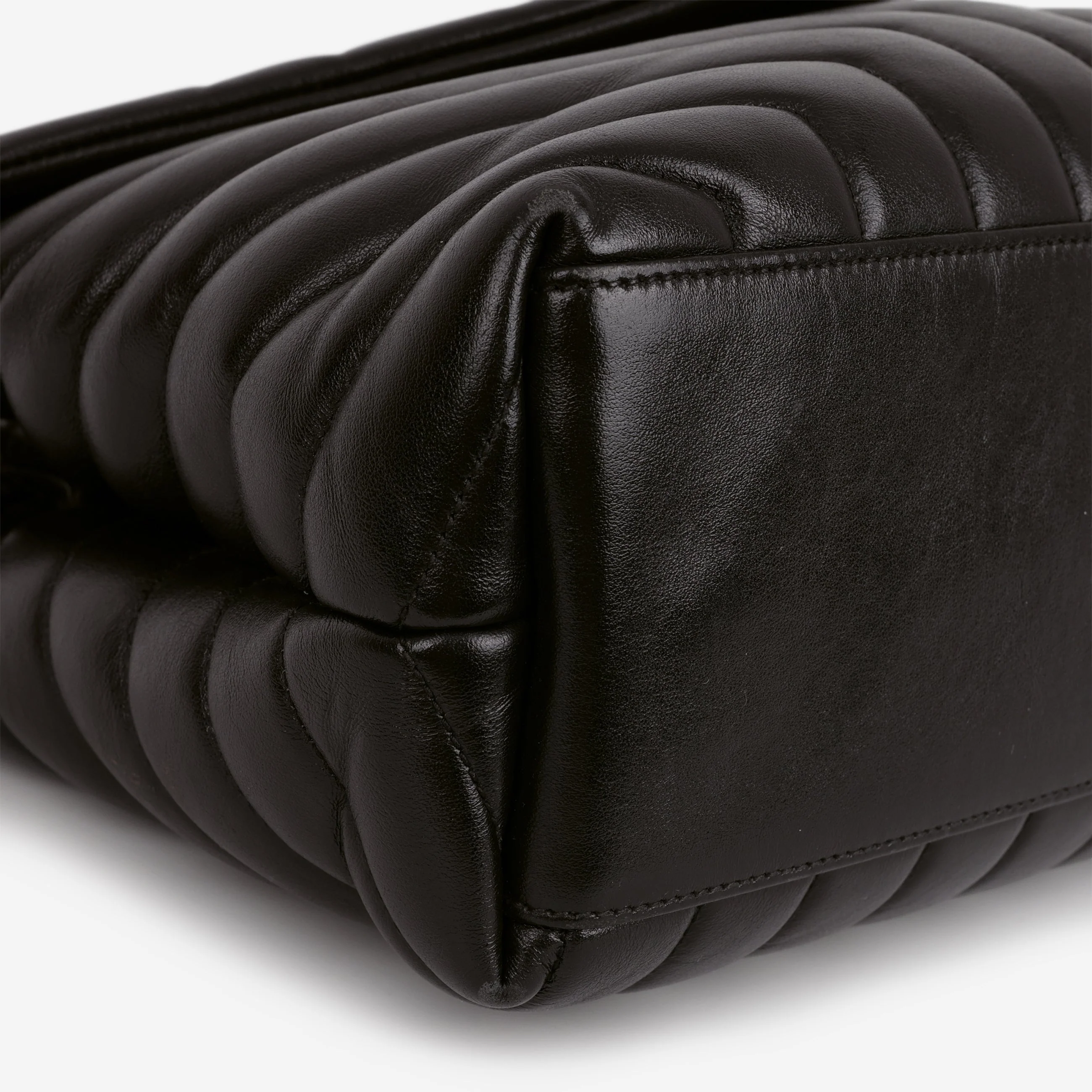 Saint Laurent Medium Loulou - Black Monochrome Calfskin - Image 10