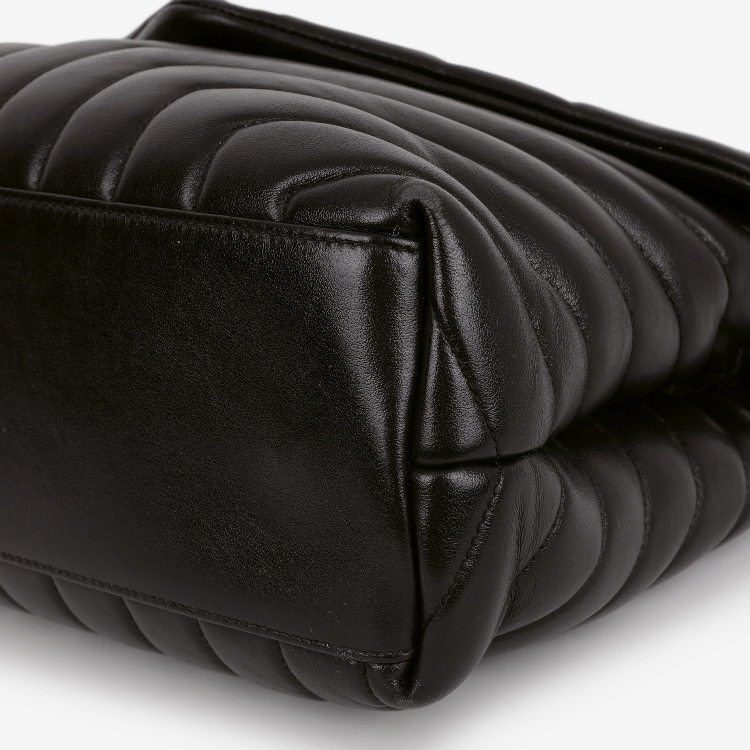 Saint Laurent Medium Loulou - Black Monochrome Calfskin - Image 11