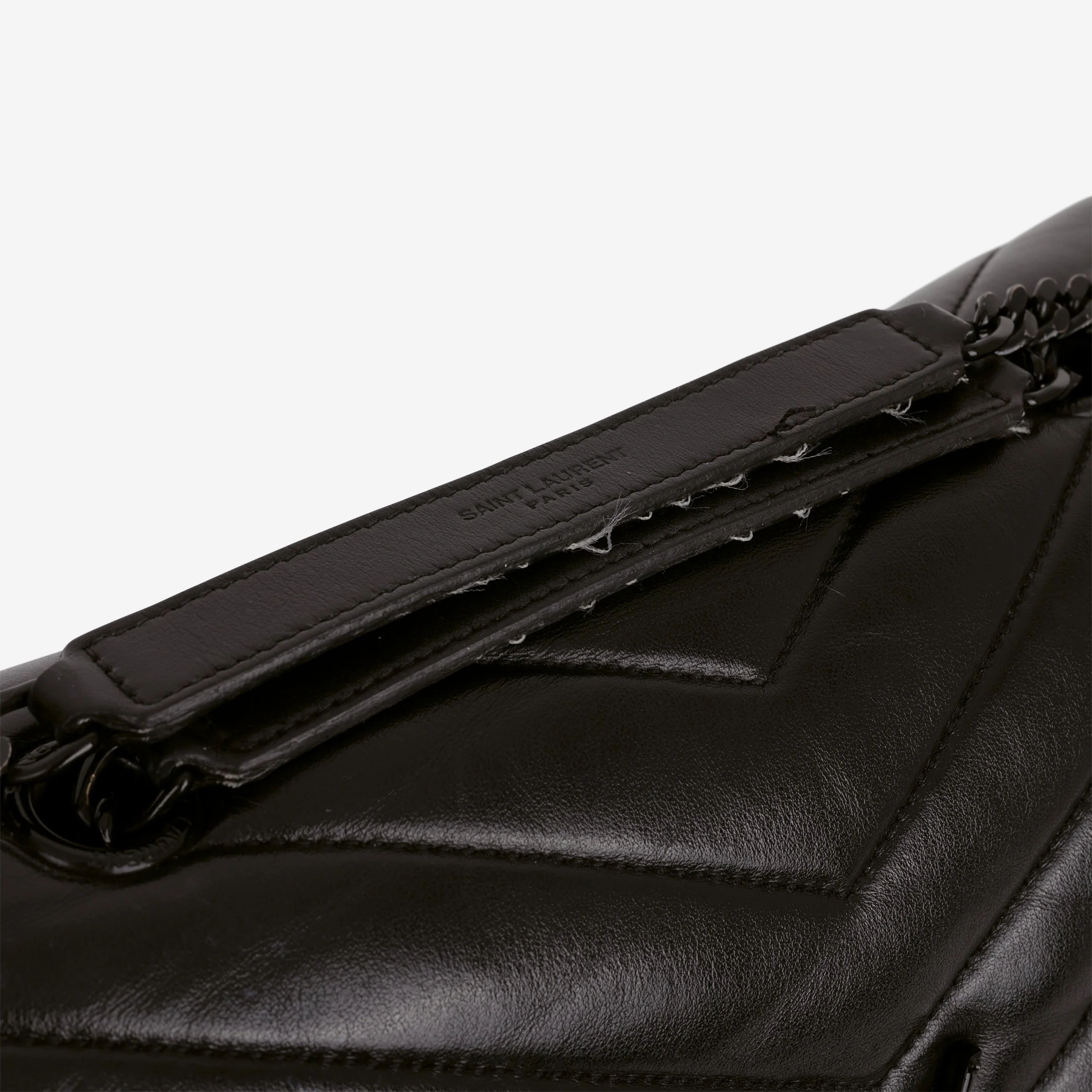 Saint Laurent Medium Loulou - Black Monochrome Calfskin - Image 6