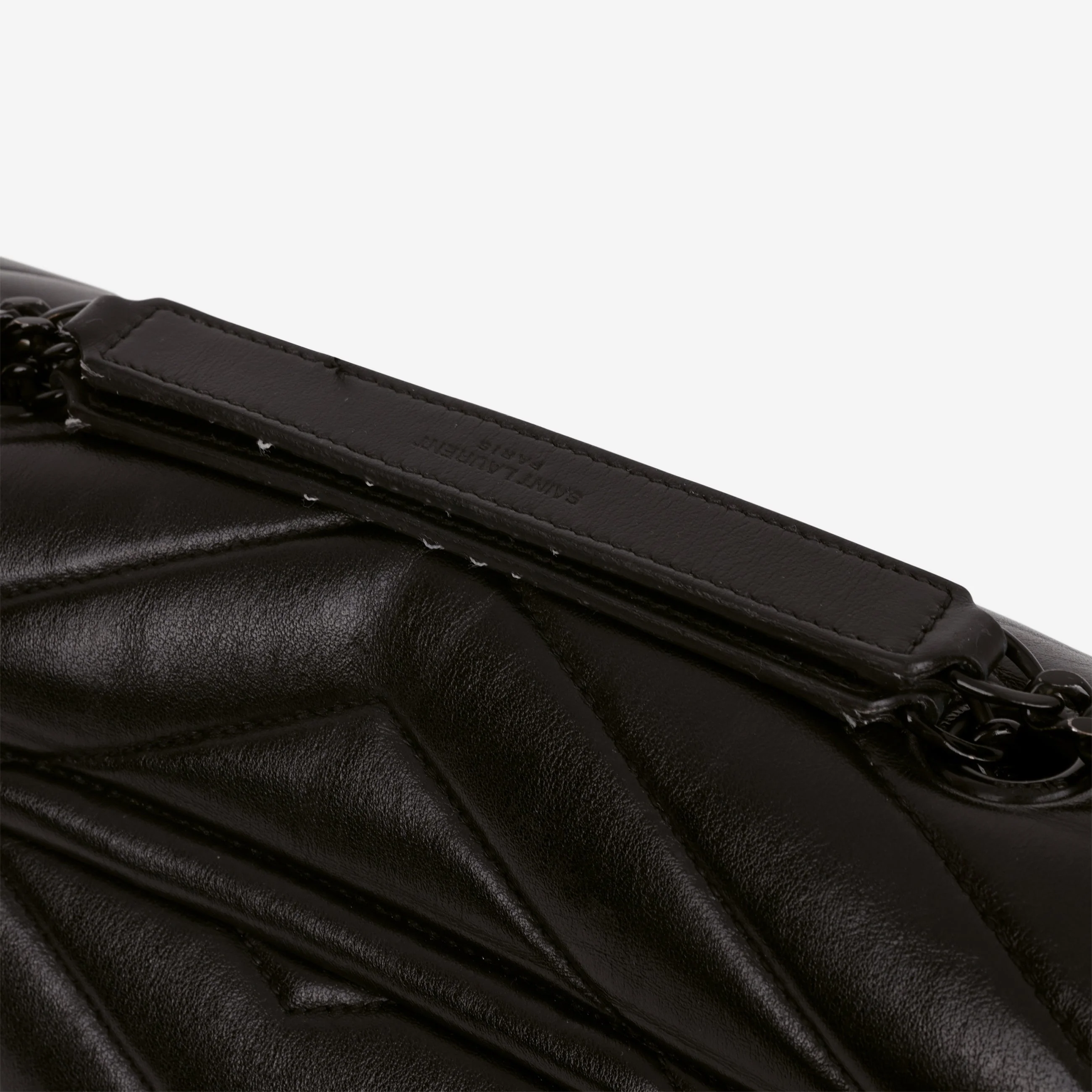 Saint Laurent Medium Loulou - Black Monochrome Calfskin - Image 7