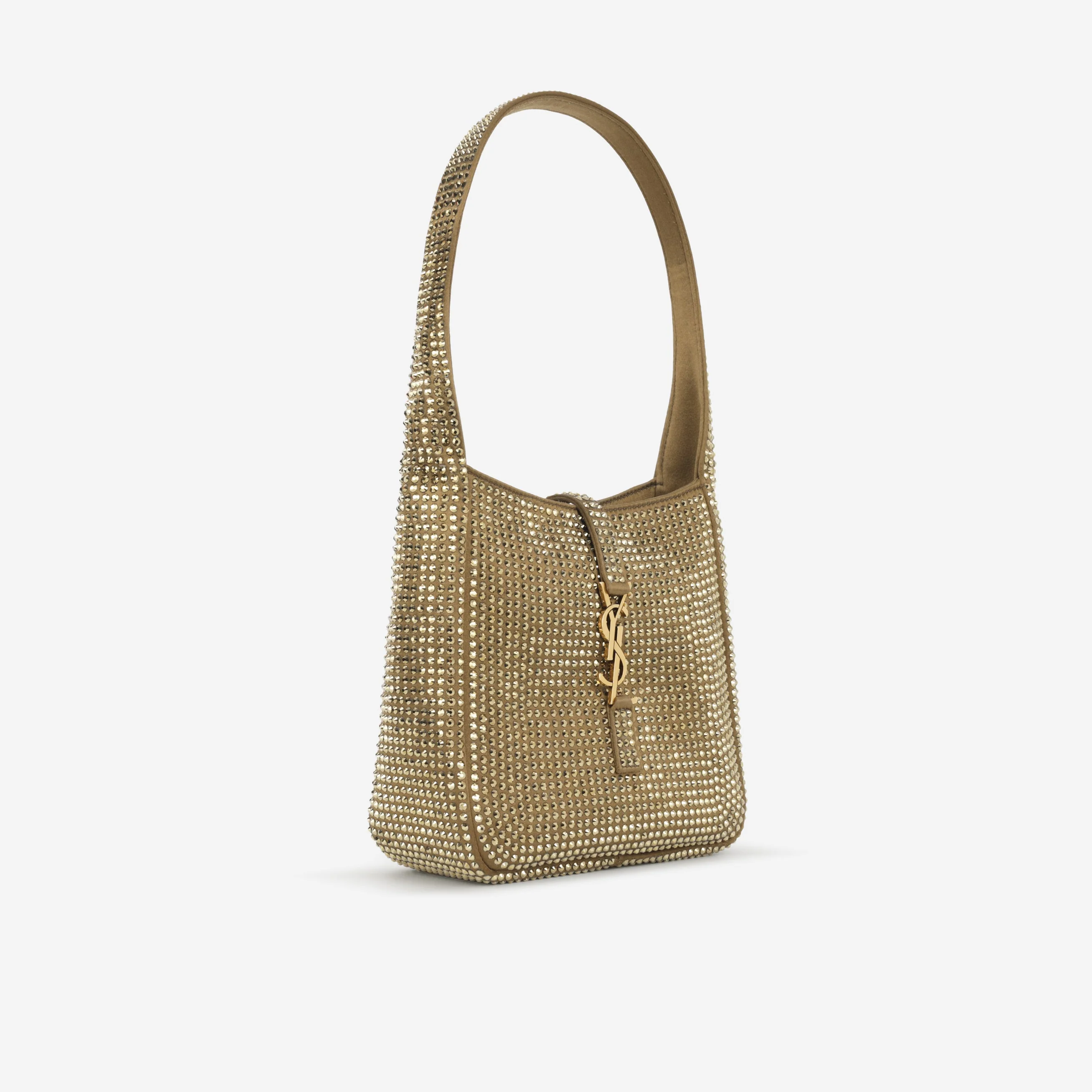 Saint Laurent Mini Le 5 a 7 - Gold Crystal Embellished Satin | Gold Hardware - Image 2
