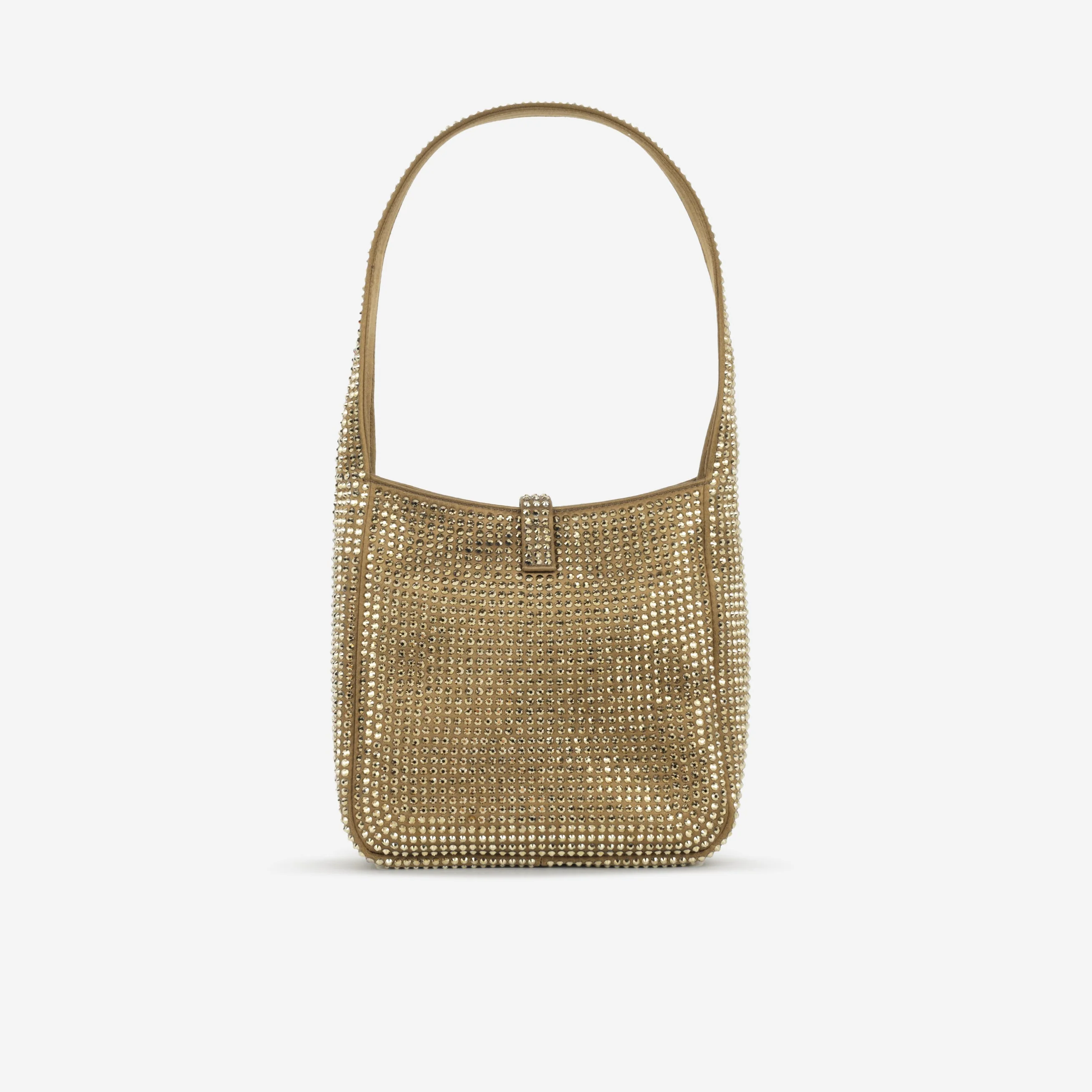 Saint Laurent Mini Le 5 a 7 - Gold Crystal Embellished Satin | Gold Hardware - Image 3