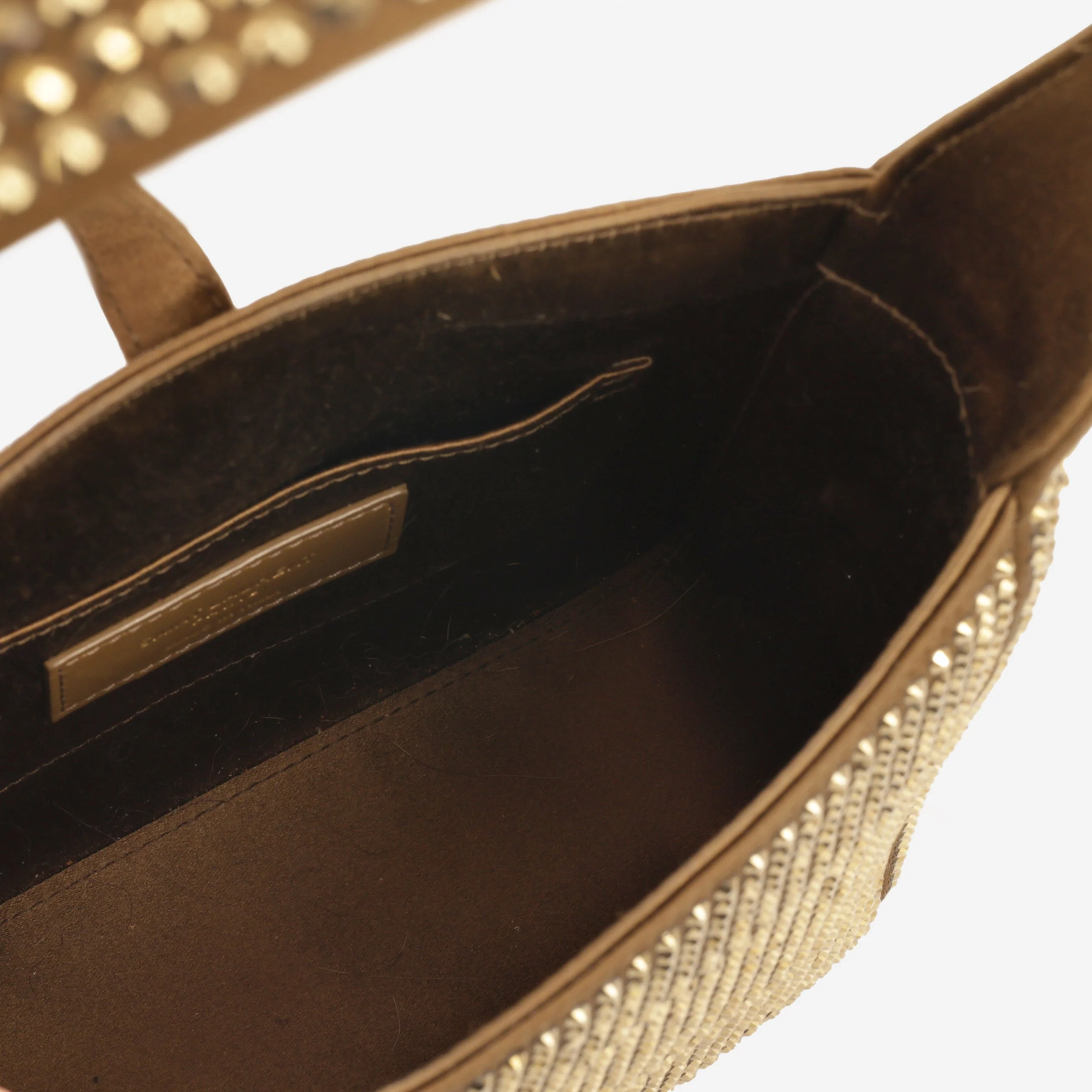 Saint Laurent Mini Le 5 a 7 - Gold Crystal Embellished Satin | Gold Hardware - Image 6