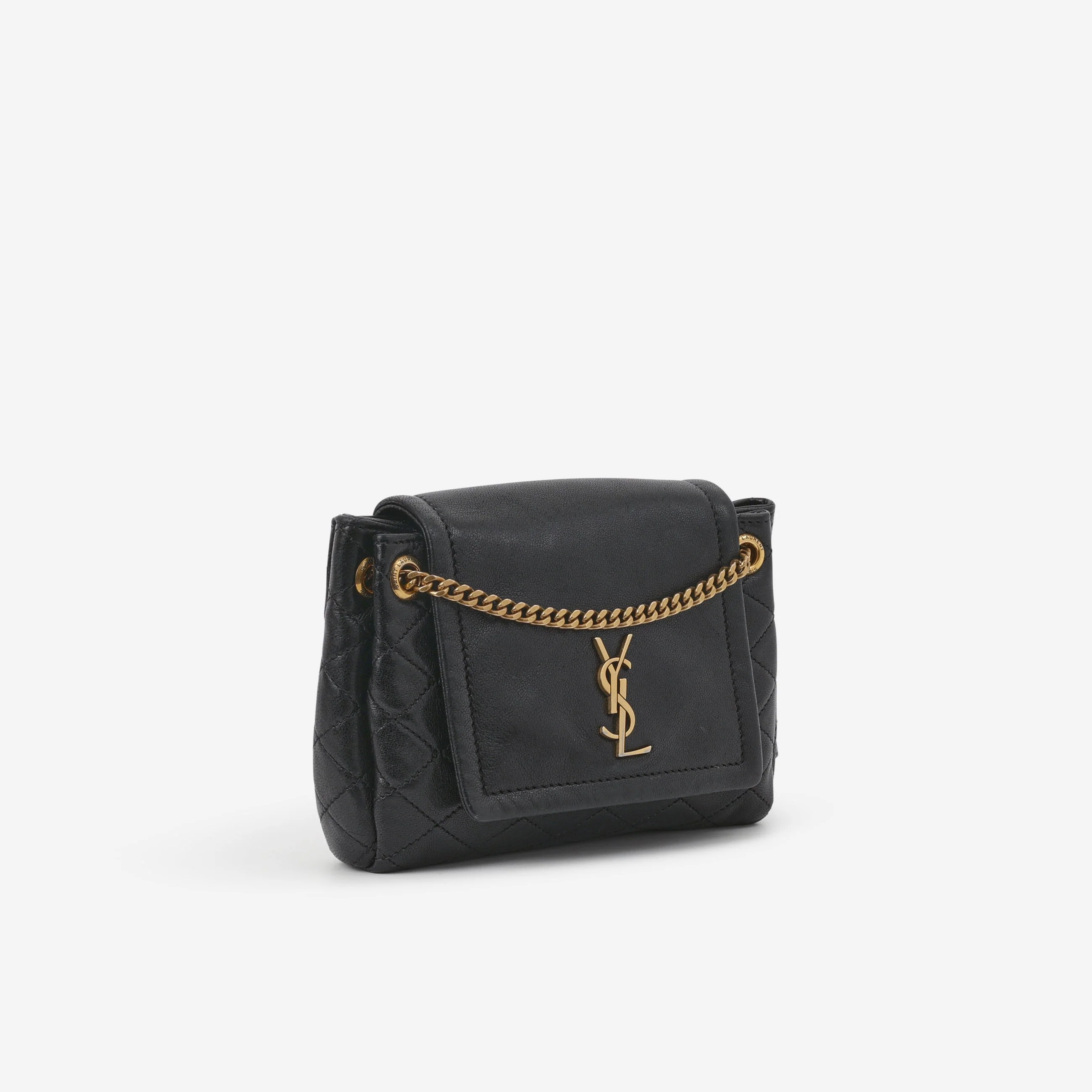 Saint Laurent Mini Nolita - Black Lambskin | Gold Hardware - Image 4