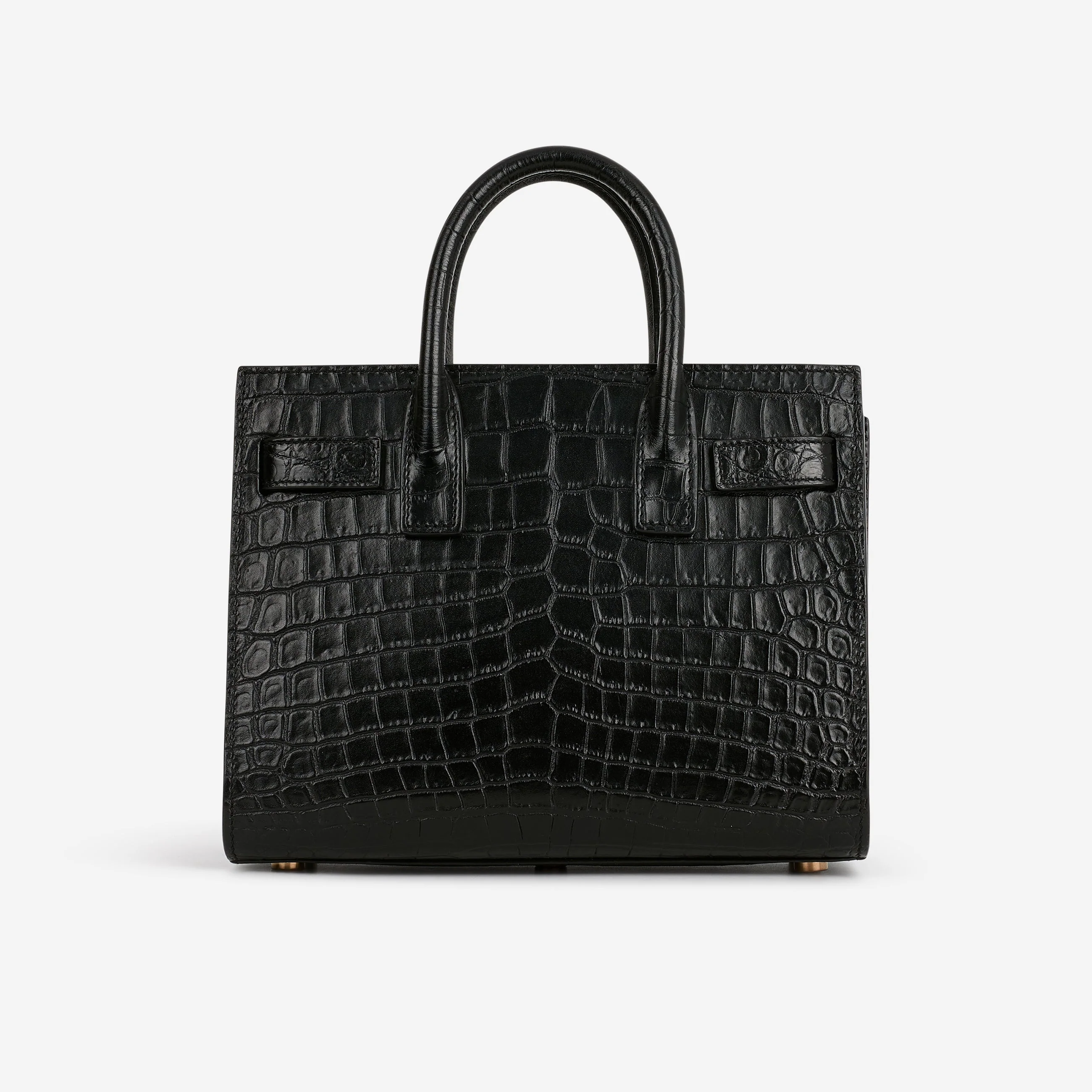 Saint Laurent Nano Sac De Jour - Black Croc Embossed | Gold Hardware - Image 4