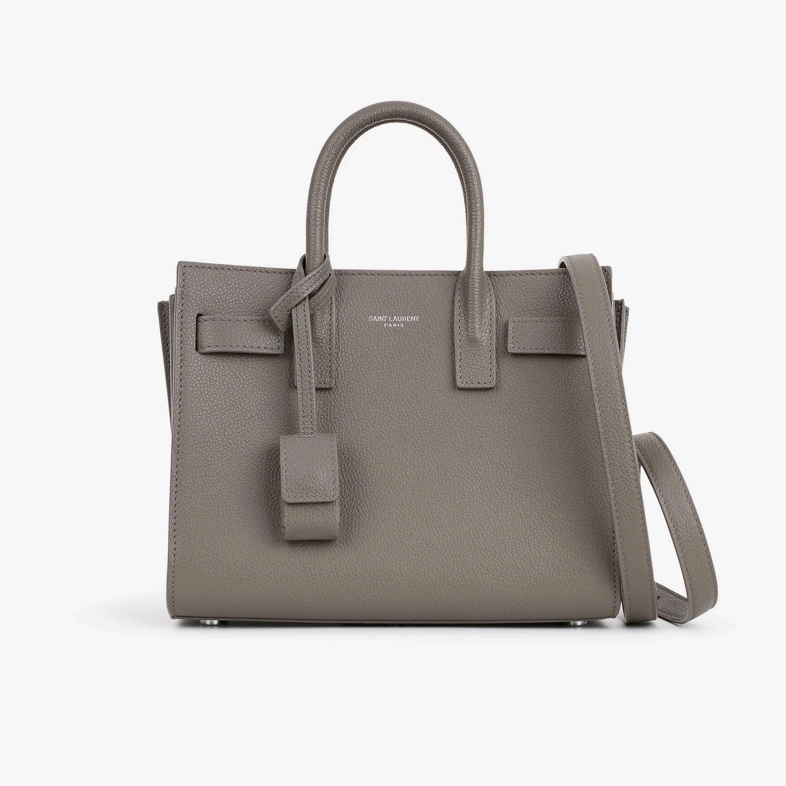 Saint Laurent Nano Sac De Jour - Grey Calfskin | Silver Hardware - Image 2