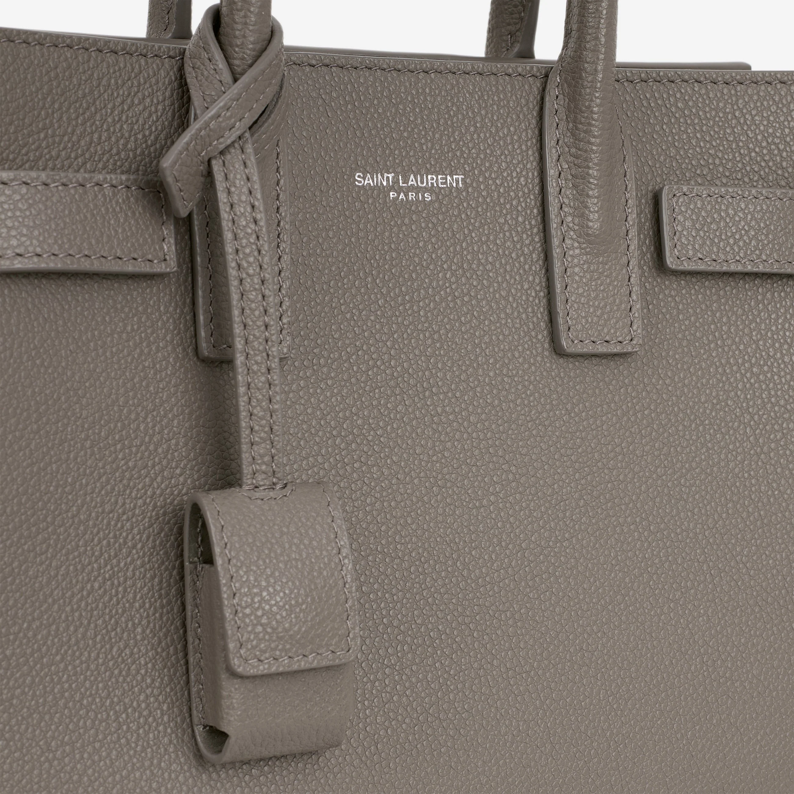 Saint Laurent Nano Sac De Jour - Grey Calfskin | Silver Hardware - Image 8