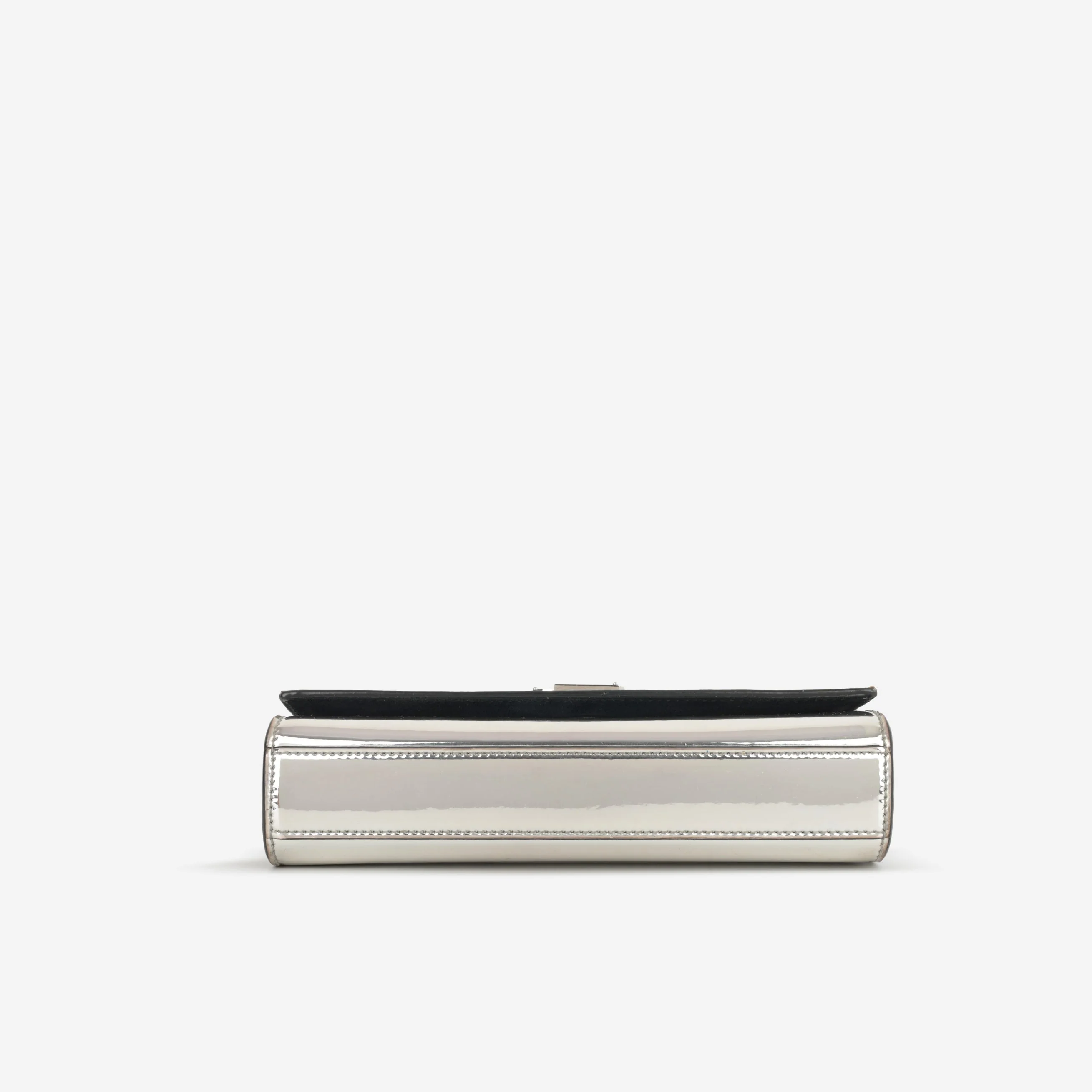 Saint Laurent Small Kate - Silver Patent Calfskin | Silver Hardware - Image 4
