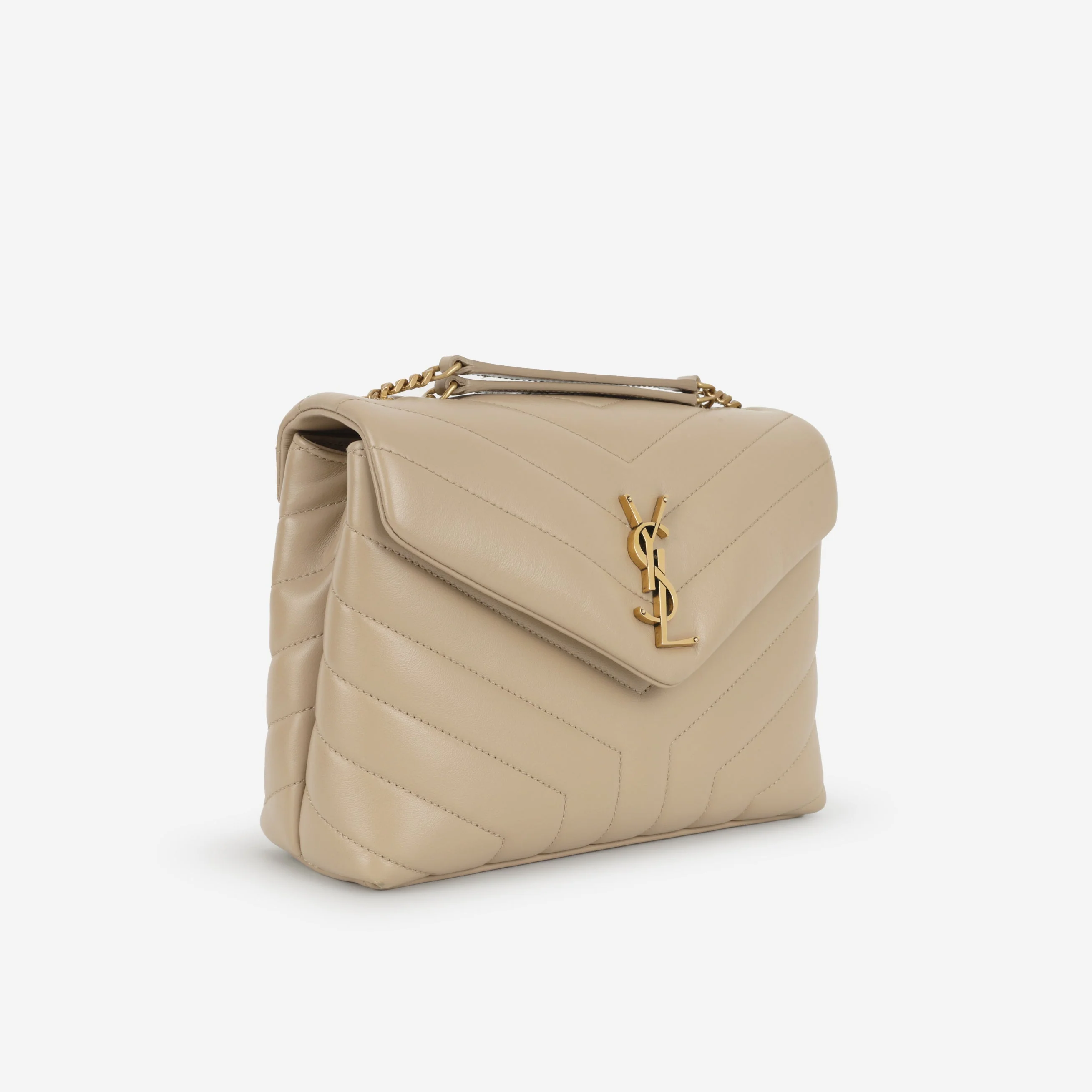 Saint Laurent Small Loulou - Beige Calfskin | Gold Hardware - Image 2