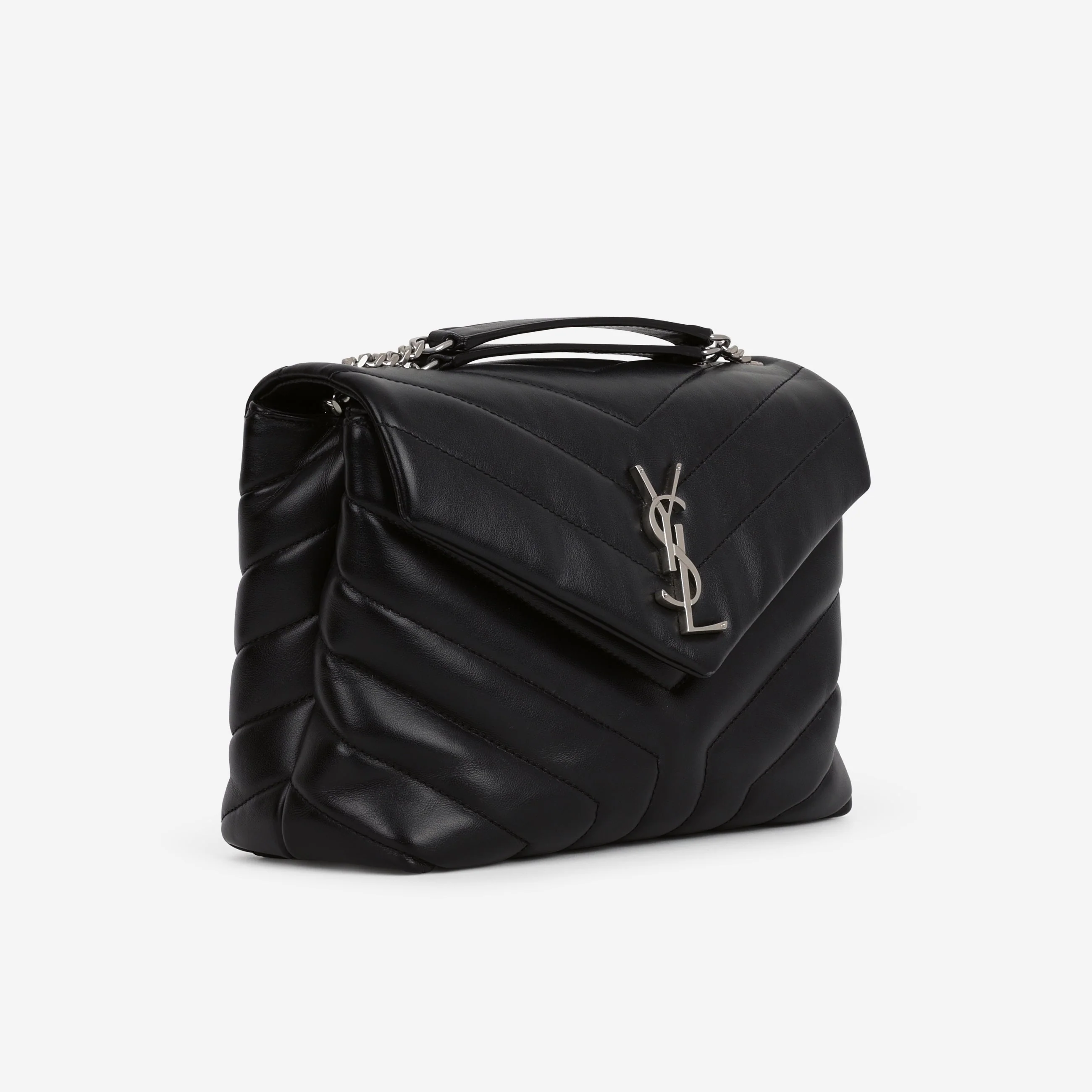 Saint Laurent Small Loulou - Black Calfskin | Silver Hardware - Image 2
