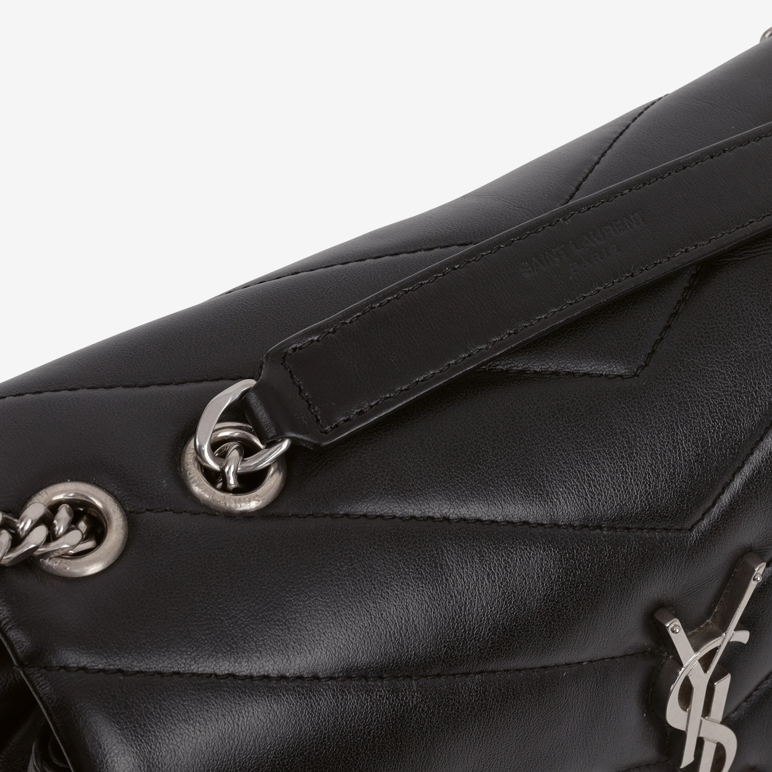Saint Laurent Small Loulou - Black Calfskin | Silver Hardware - Image 6