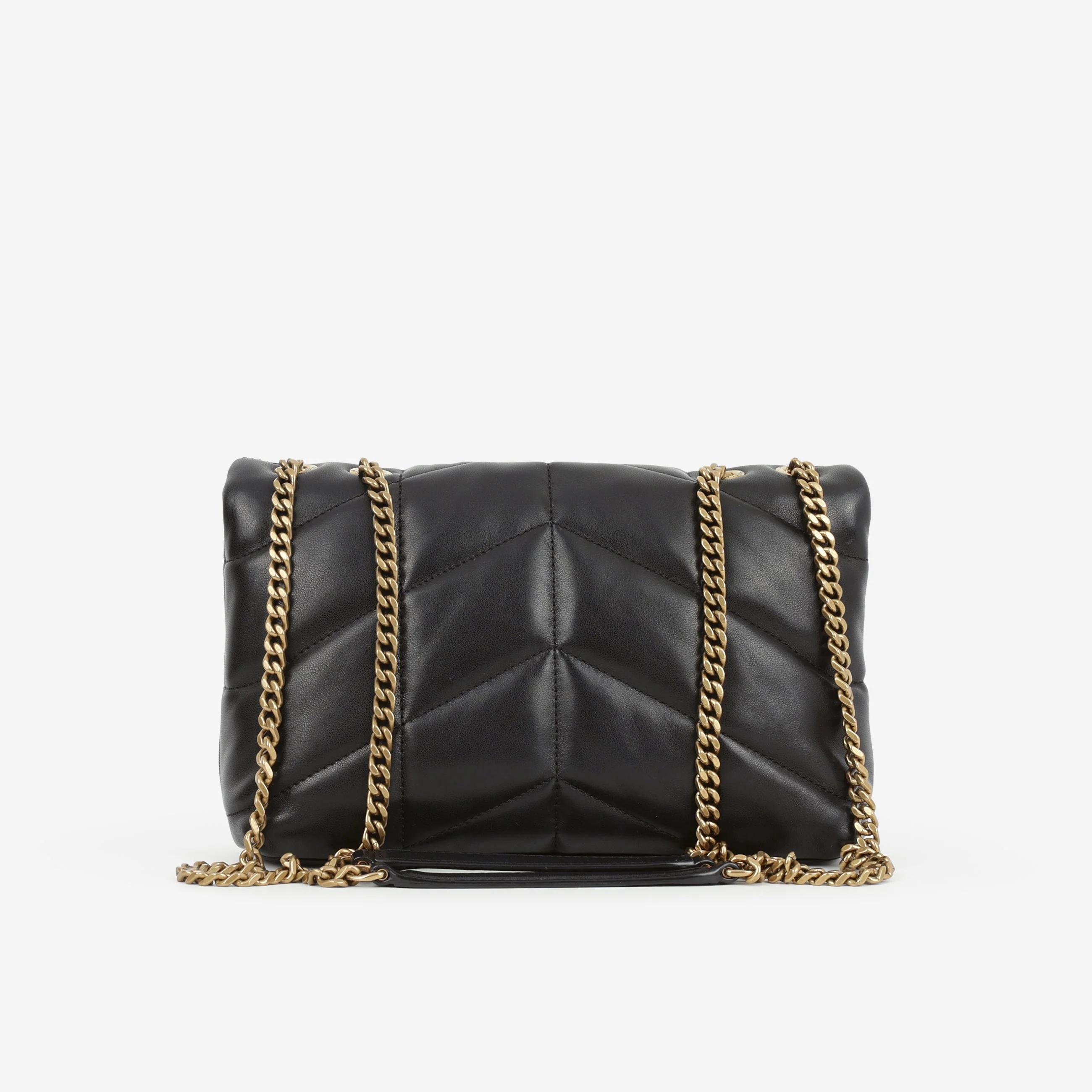 Saint Laurent Toy Lou Puffer - Black Lambskin | Gold Hardware - Image 3