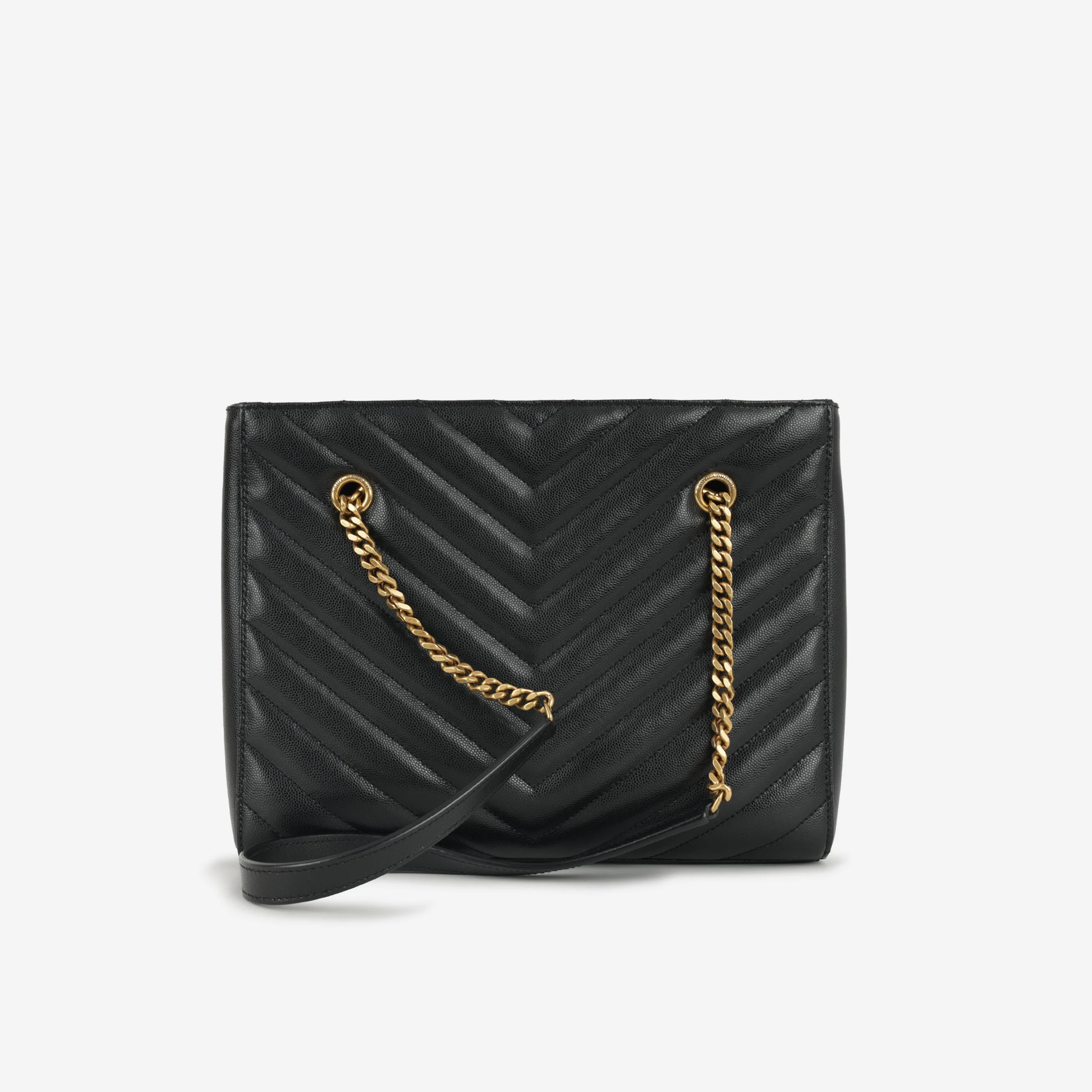 Saint Laurent Tribeca Shopper - Black Grained Calfskin | Gold Hardware - Image 3