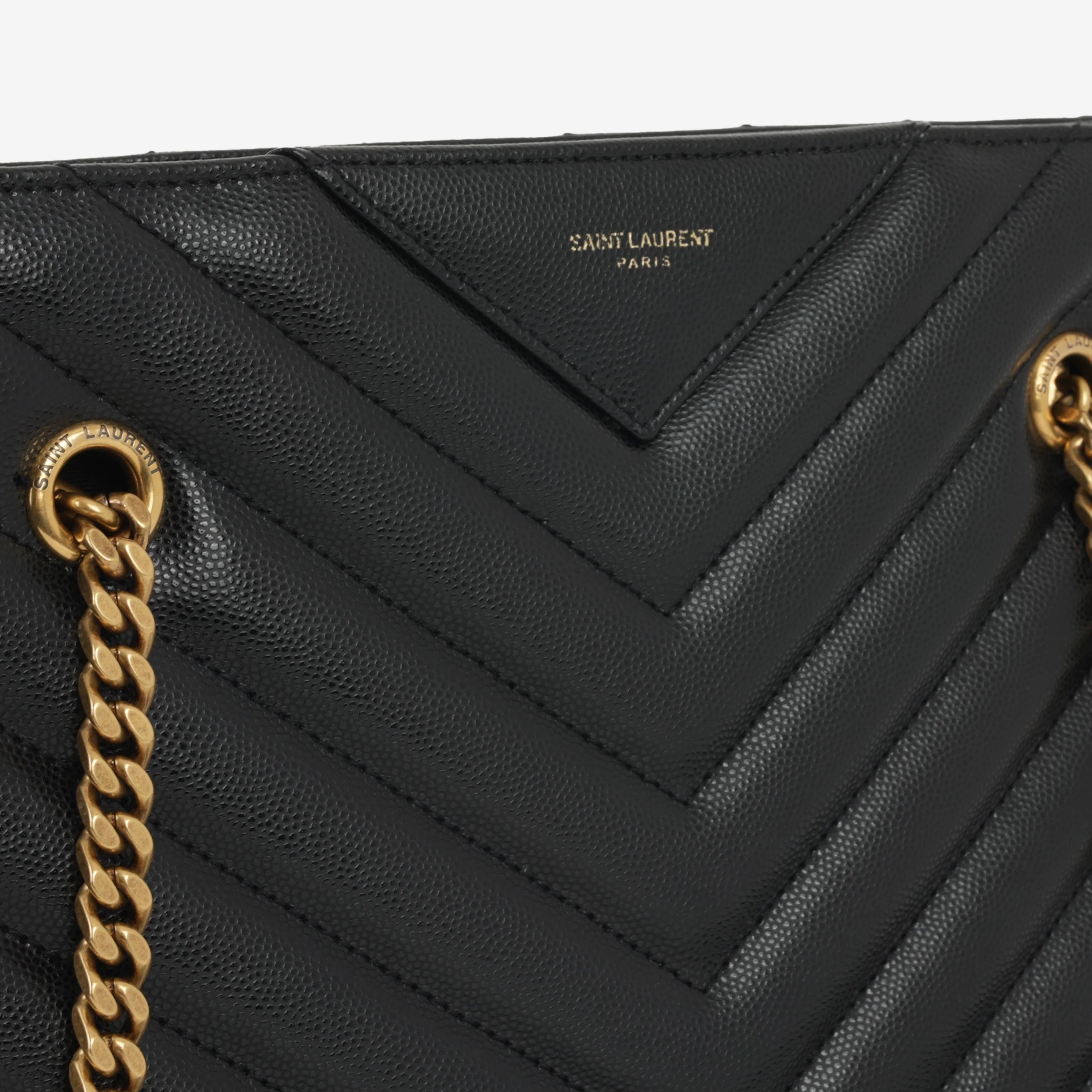 Saint Laurent Tribeca Shopper - Black Grained Calfskin | Gold Hardware - Image 5