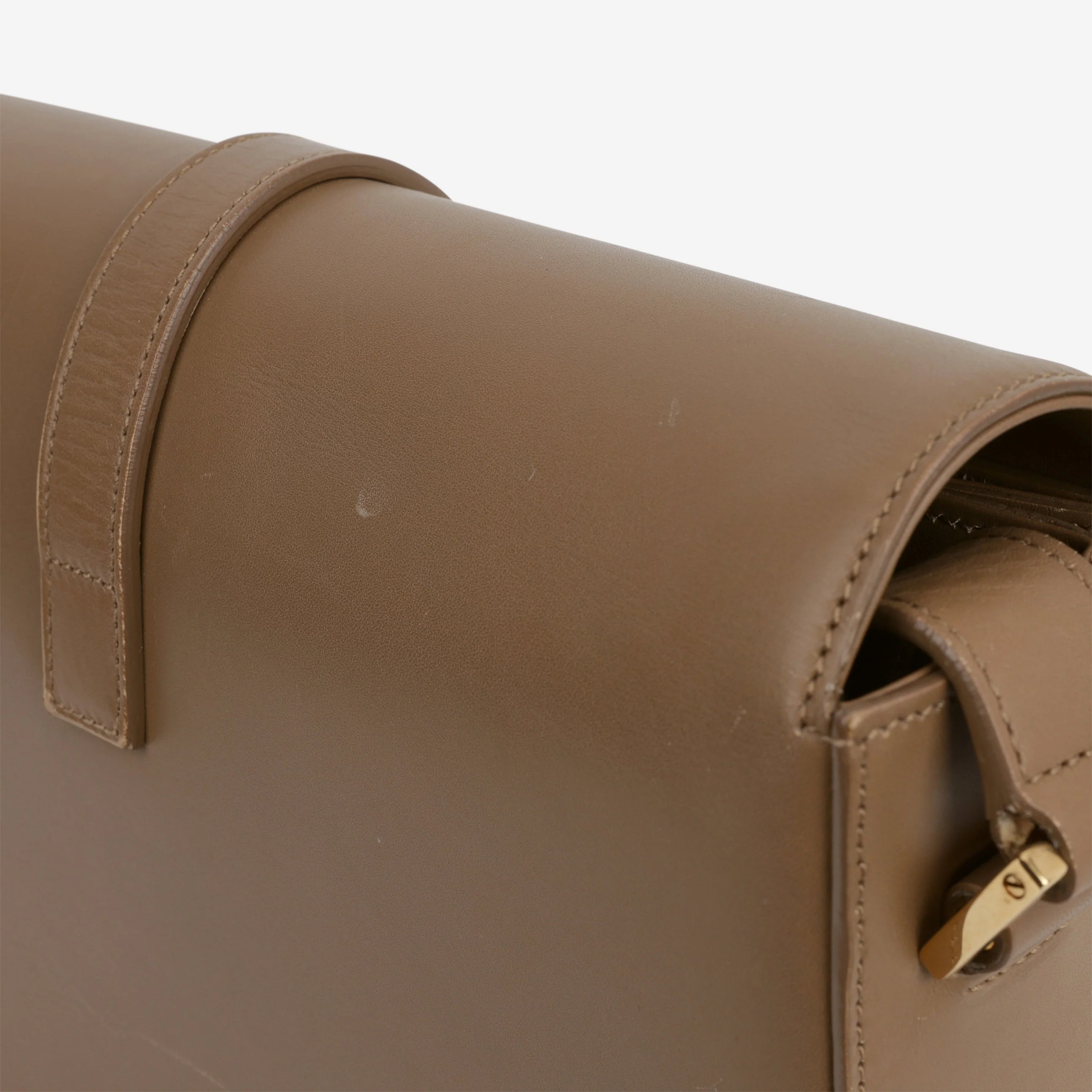Saint Laurent Université Flap Bag - Tan Leather | Gold Hardware - Image 10