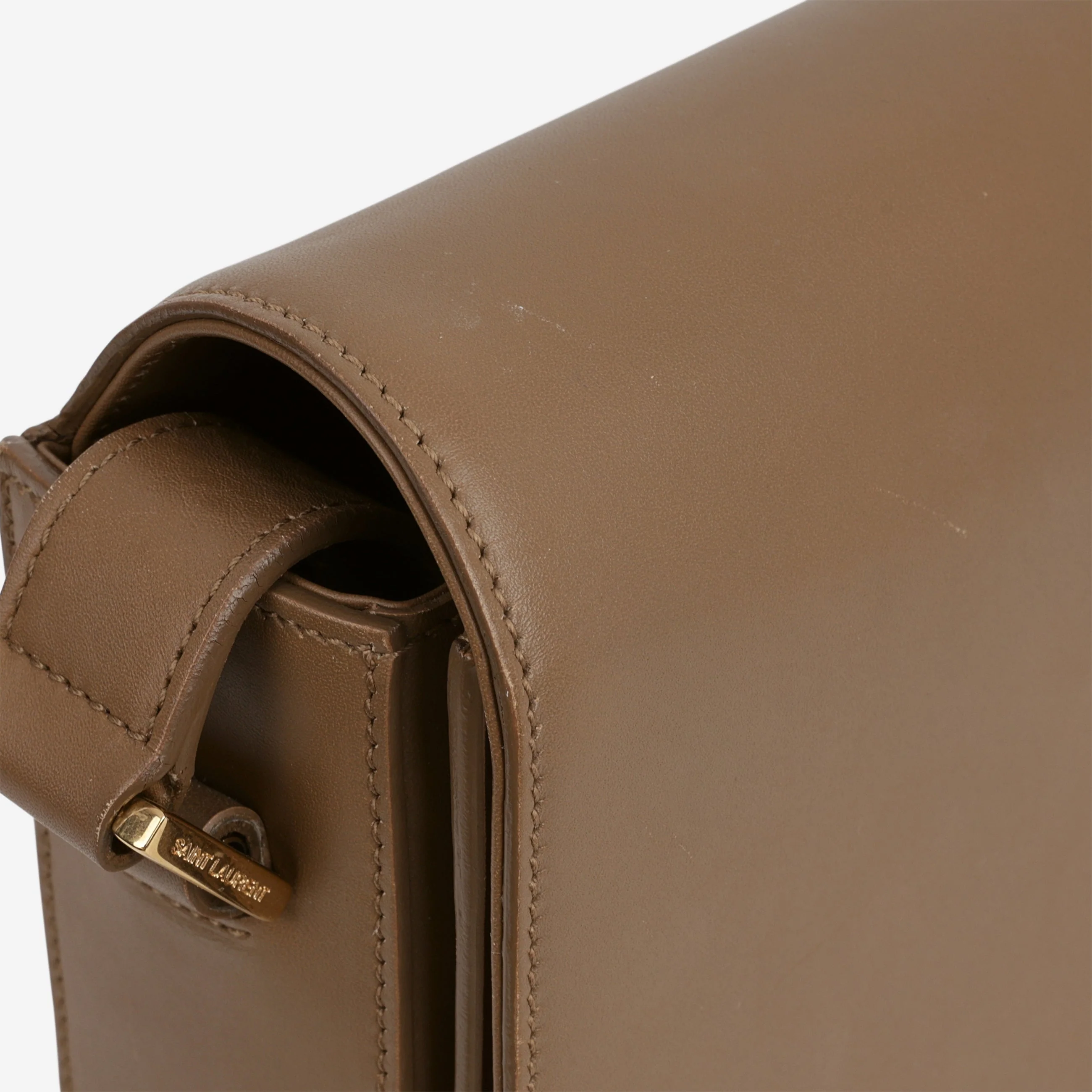Saint Laurent Université Flap Bag - Tan Leather | Gold Hardware - Image 11