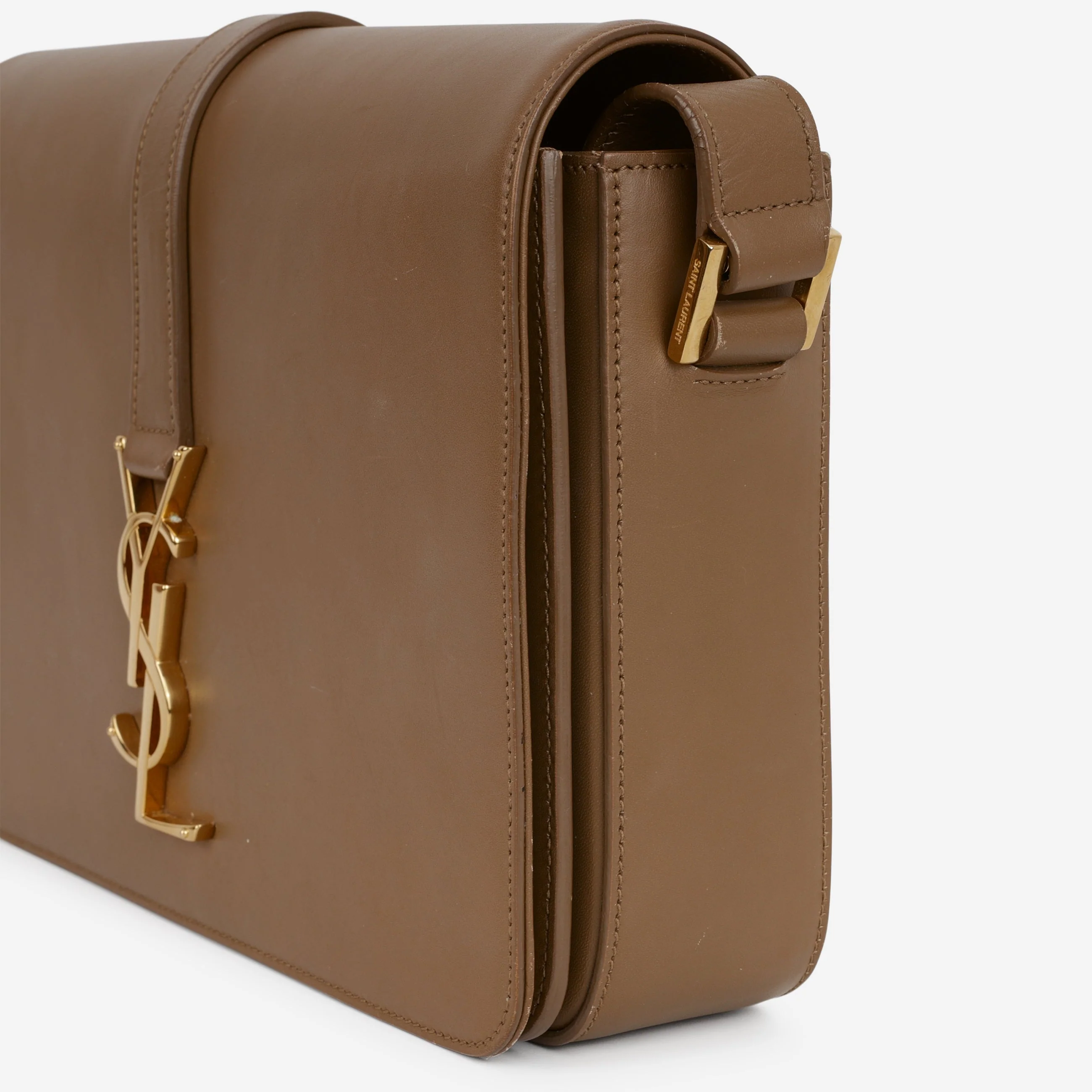 Saint Laurent Université Flap Bag - Tan Leather | Gold Hardware - Image 13