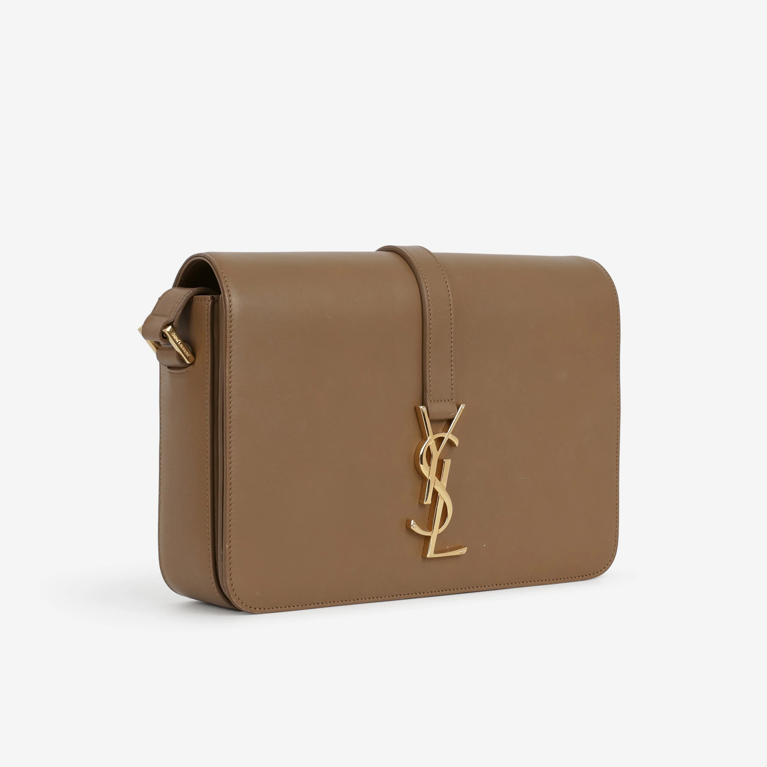 Saint Laurent Université Flap Bag - Tan Leather | Gold Hardware - Image 2
